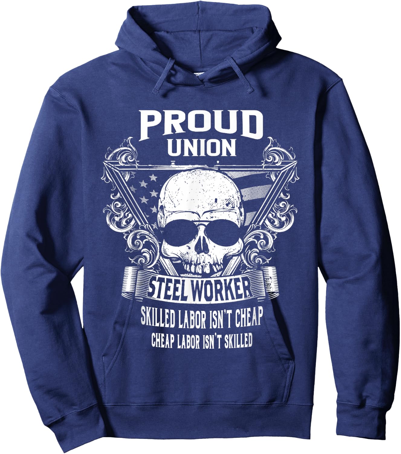 Union Steel Worker Shirts Hoodie - Hoodie | Navy