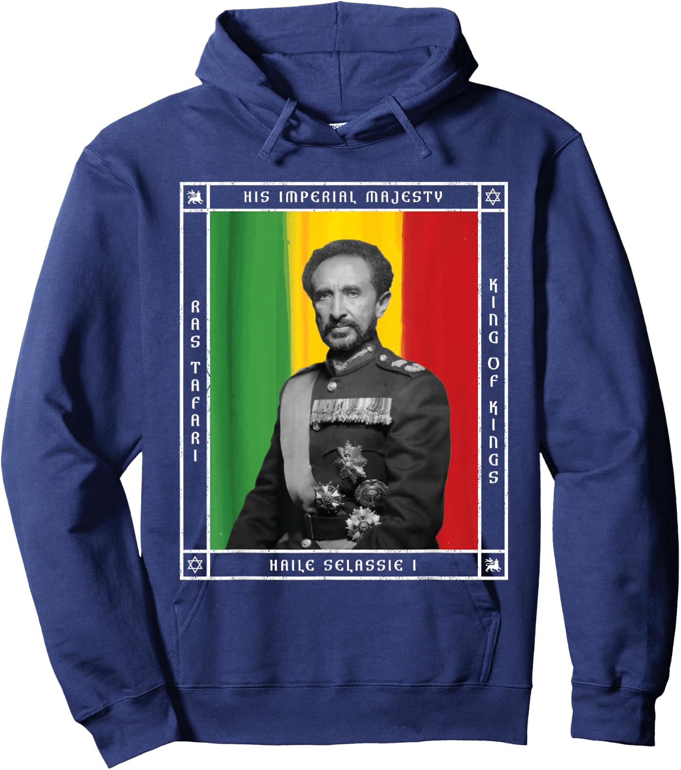 His Imperial Majesty Haile Selassie I Hoodie - Hoodie | Navy