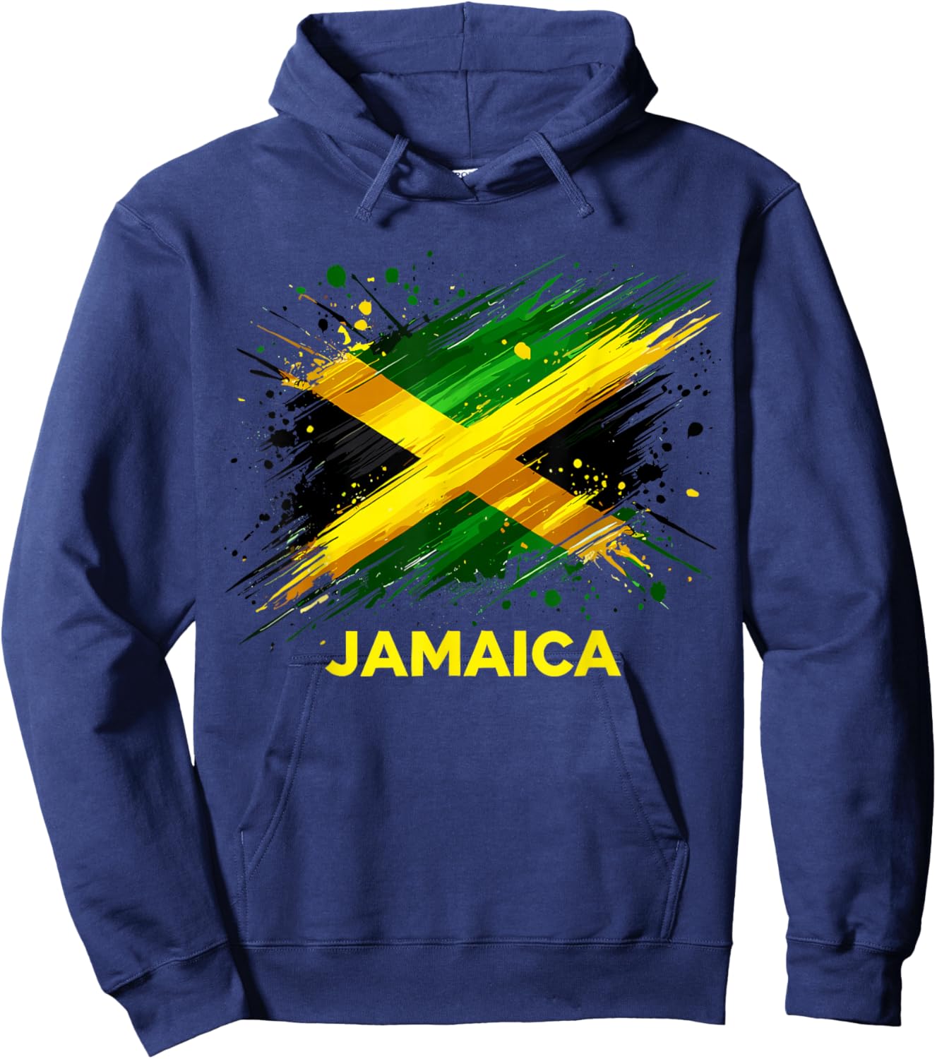 Jamaica Retro Jamaican Flag Hoodie - Hoodie | Navy