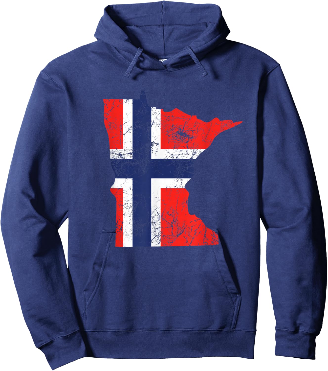 Norway Flag Minnesota Nordic Immigrant Heritage Hoodie - Hoodie | Navy