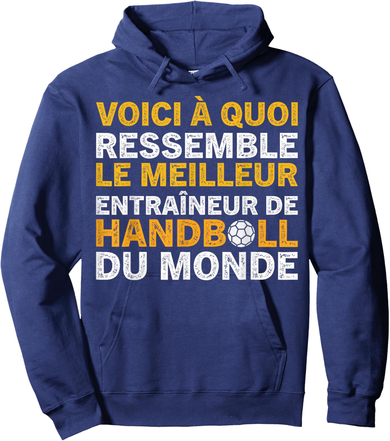Funny Coach Best Handball Coach , Black, S Hoodie - Hoodie | Navy