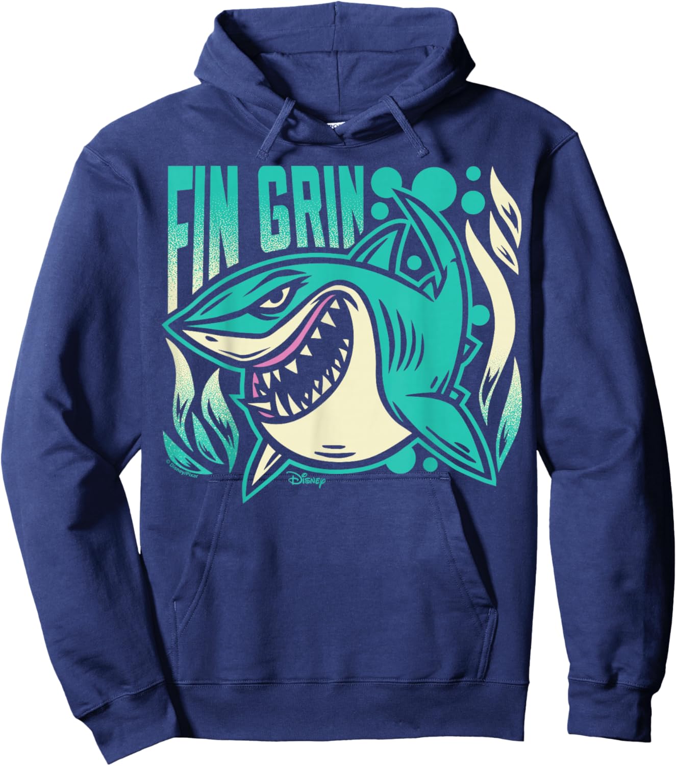Finding Nemo - Bruce Shark Fin Grin Hoodie - Hoodie | Navy