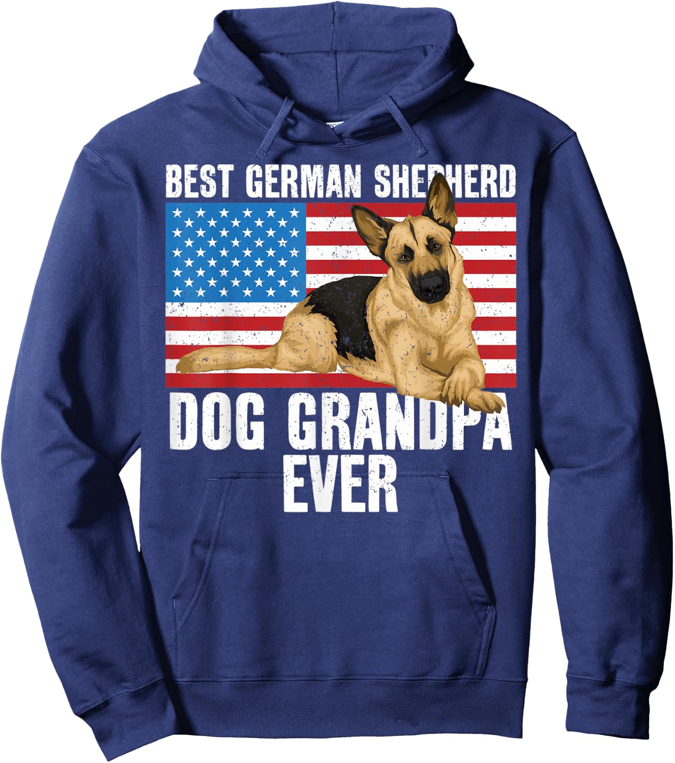 Best German Shepherd Dog Grandpa Ever Hoodie - Hoodie | Navy