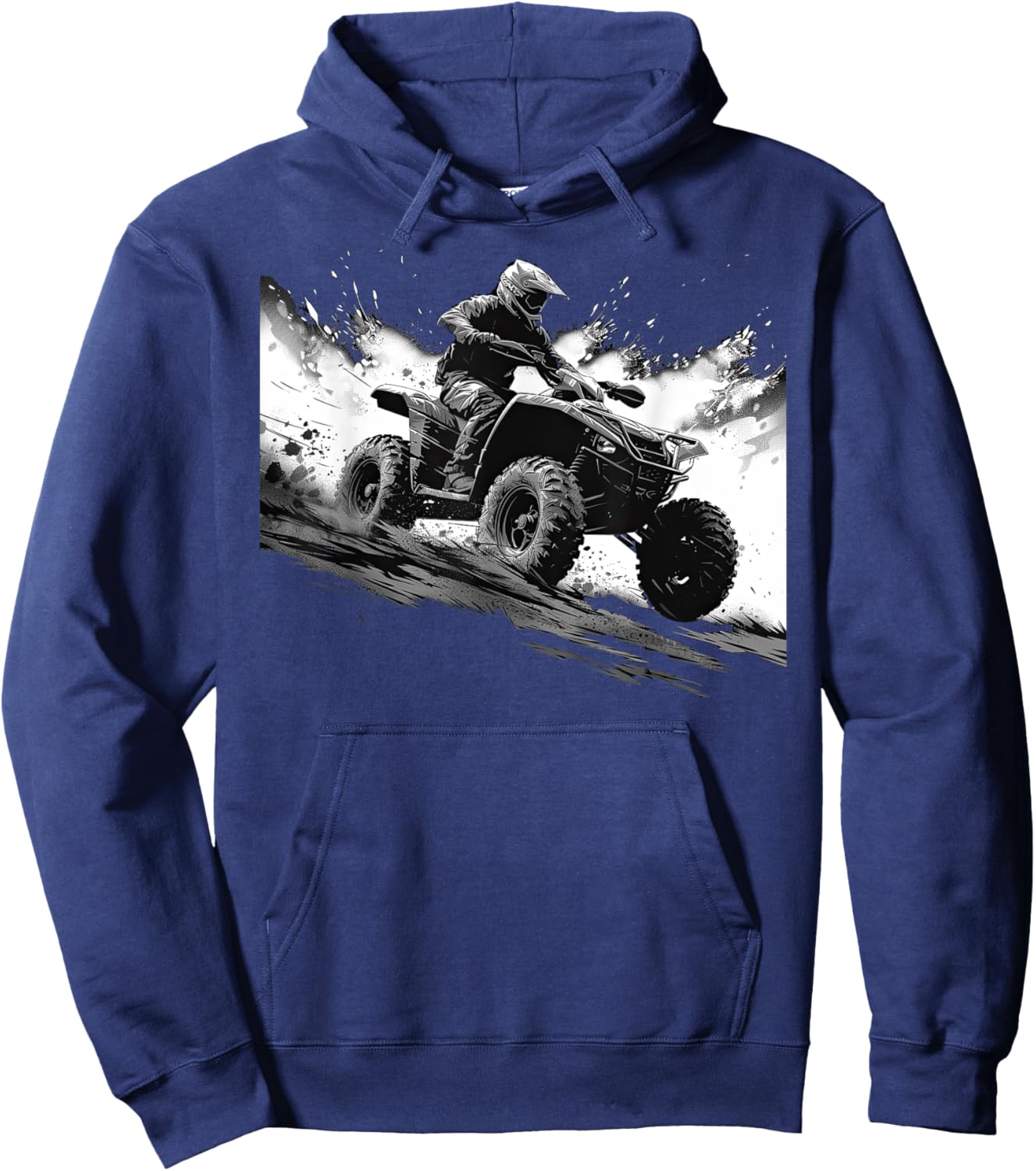 Quad 4 Wheeler ATV Racing: Thrills Offroad Hoodie - Hoodie | Navy