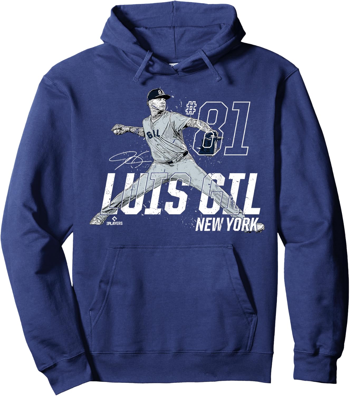 Dynamic Pose Luis Gil New York Baseball MLBPA Hoodie - Hoodie | Navy