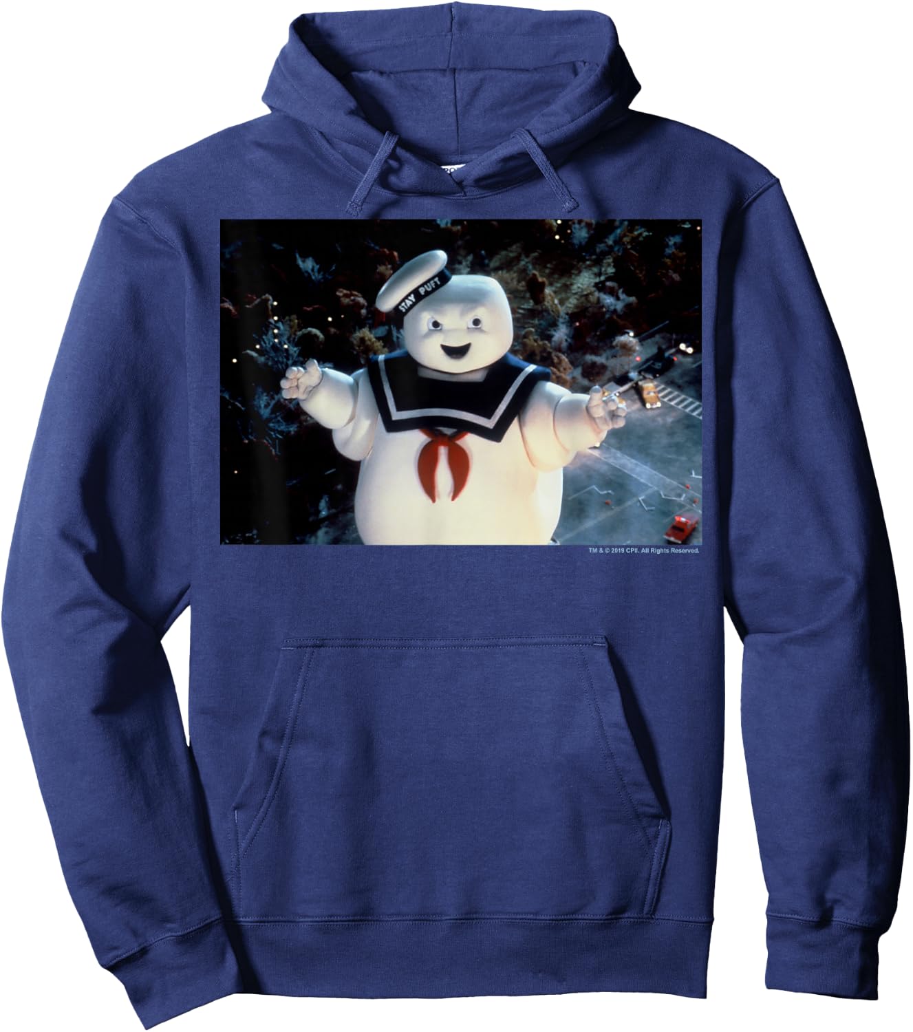 Ghostbusters Stay Puft Photo Hoodie - Hoodie | Navy