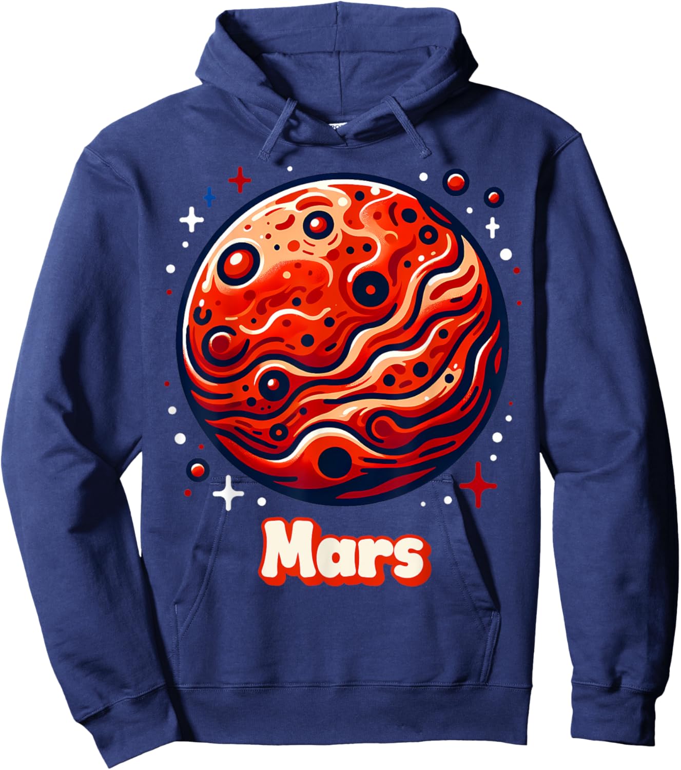 Planet Mars Outer Space Costume Graphic Hoodie - Hoodie | Navy