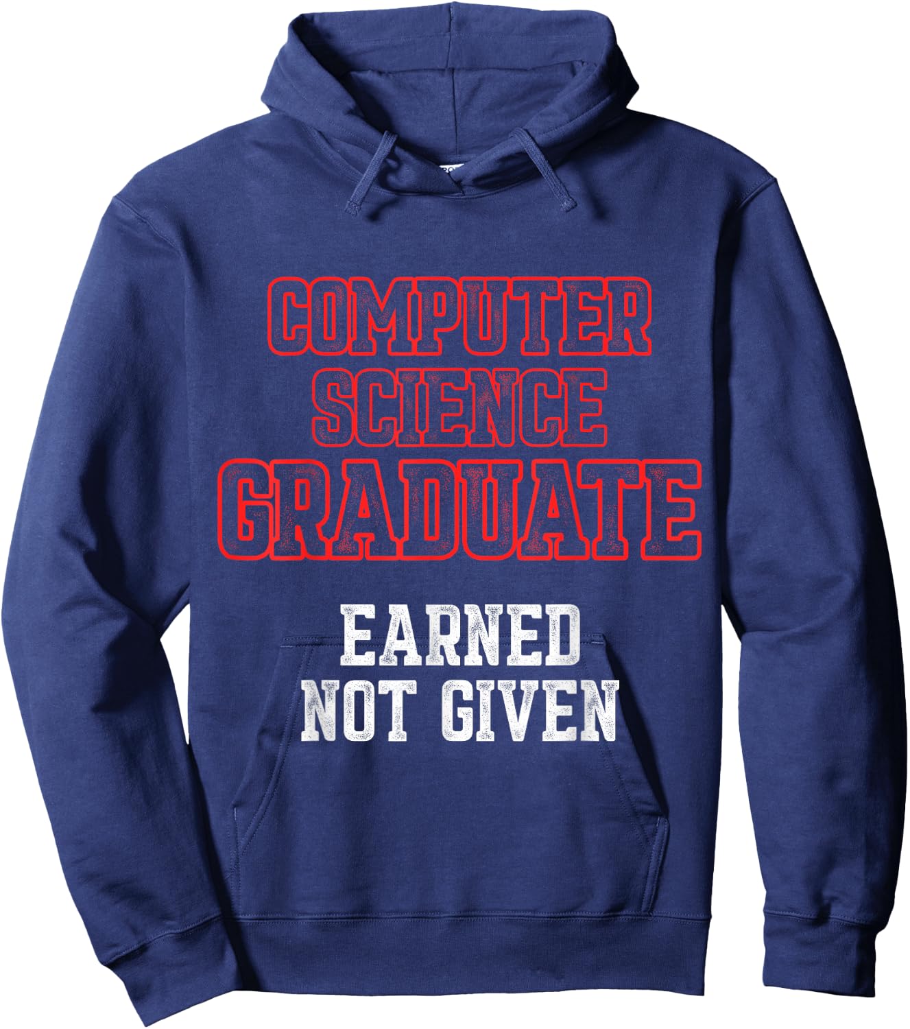 Computer Science IT Graduate Earned Graduation Hoodie - Hoodie | Navy