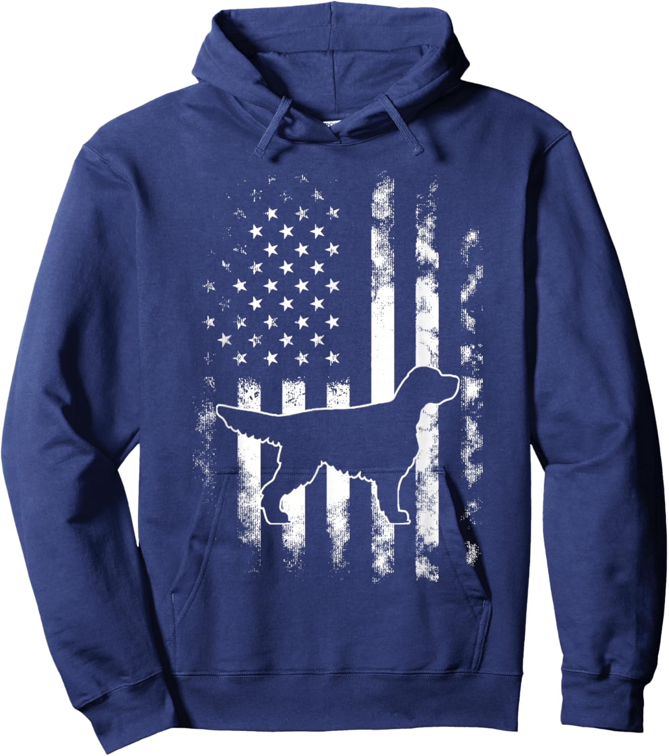 American US Flag Gordon Setter Hoodie - Hoodie | Navy