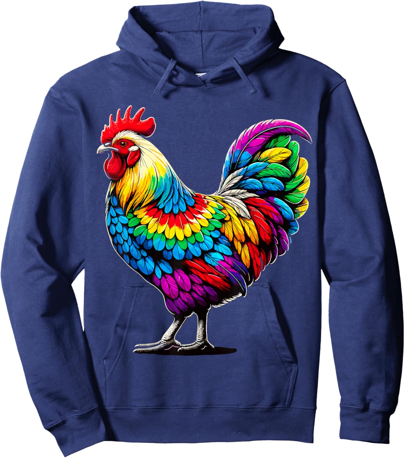 Tie-Dye Chicken Hoodie - Hoodie | Navy