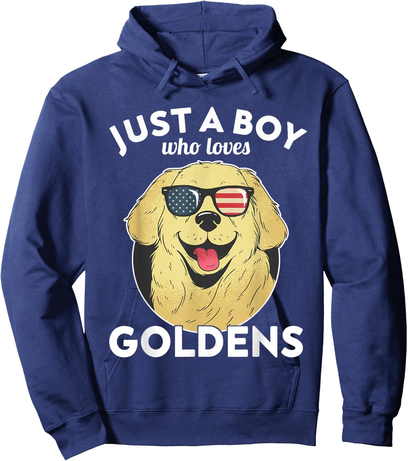 Just a Boy - Golden Retriever and Kids Hoodie - Hoodie | Navy