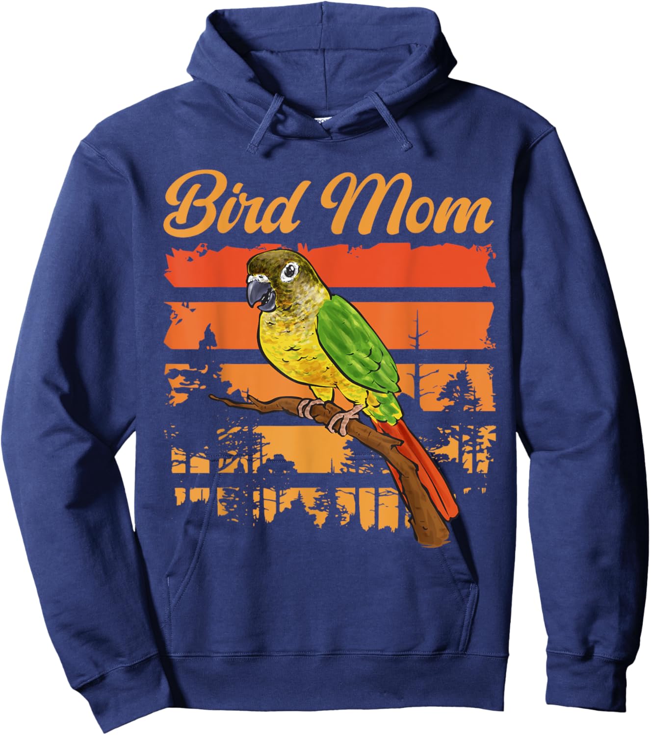 Green Cheeked Conure Parrot Bird Mom Hoodie - Hoodie | Navy