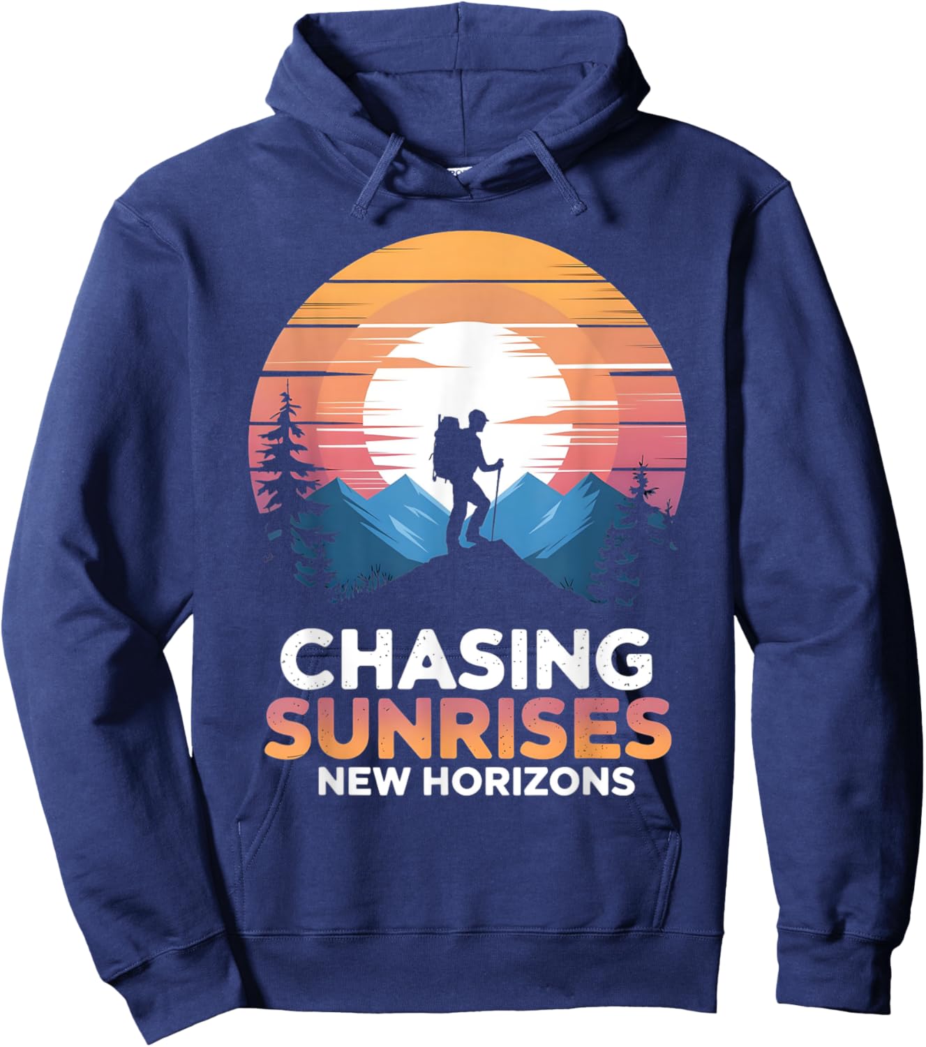 Chasing Sunrises New Horizons Outdoor Hiking Hoodie - Hoodie | Navy