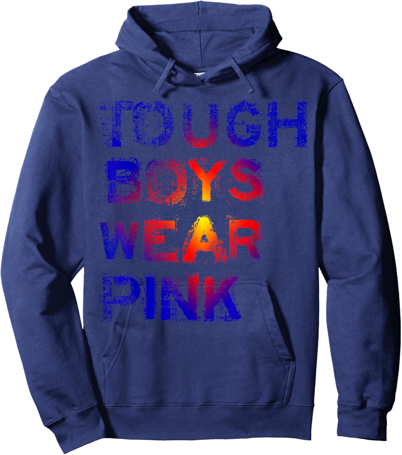 Tough Boys Wear Pink Cool Pink Hoodie - Hoodie | Navy