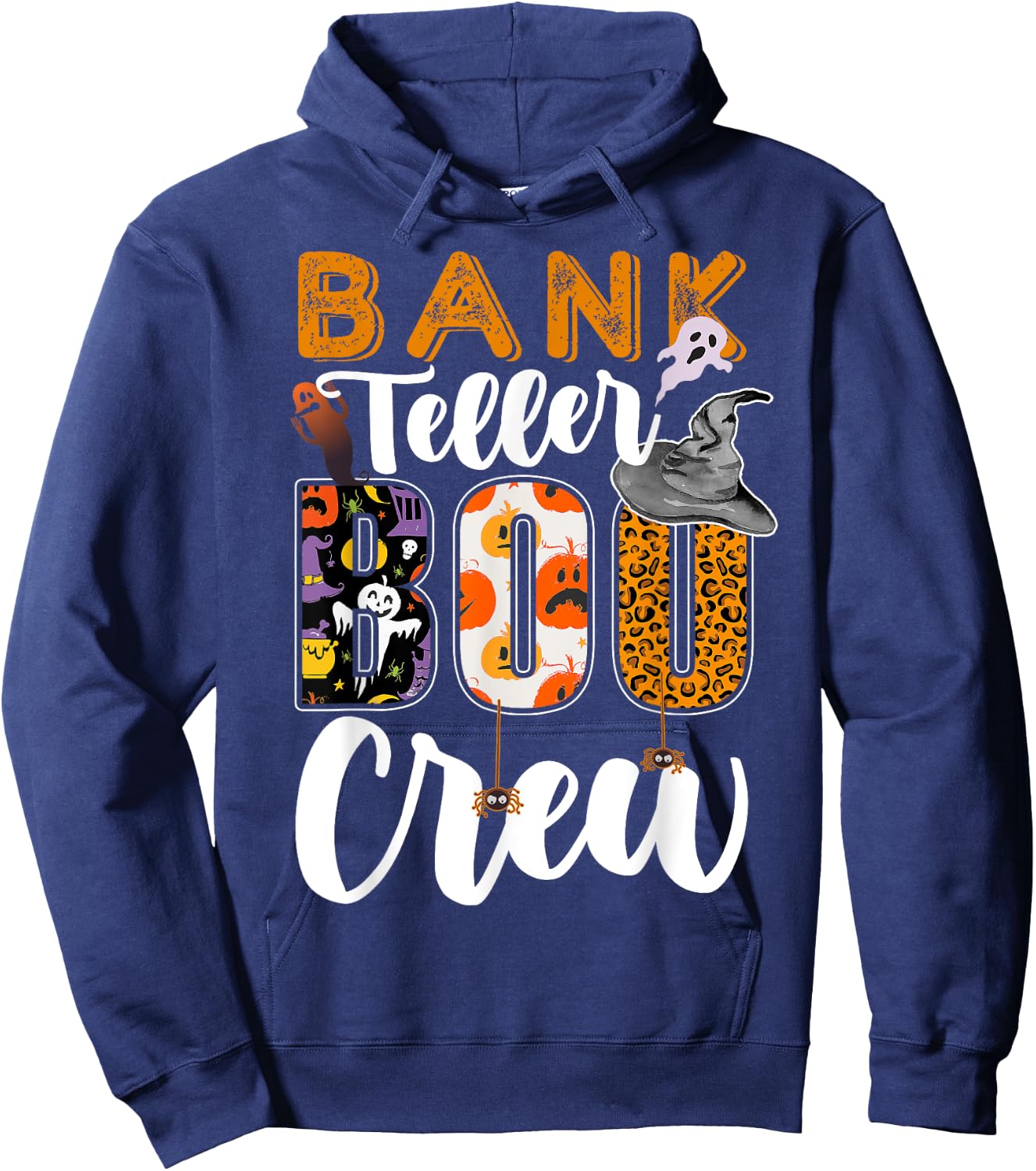 Bank Teller Boo Crew Halloween Matching Banker Hoodie - Hoodie | Navy