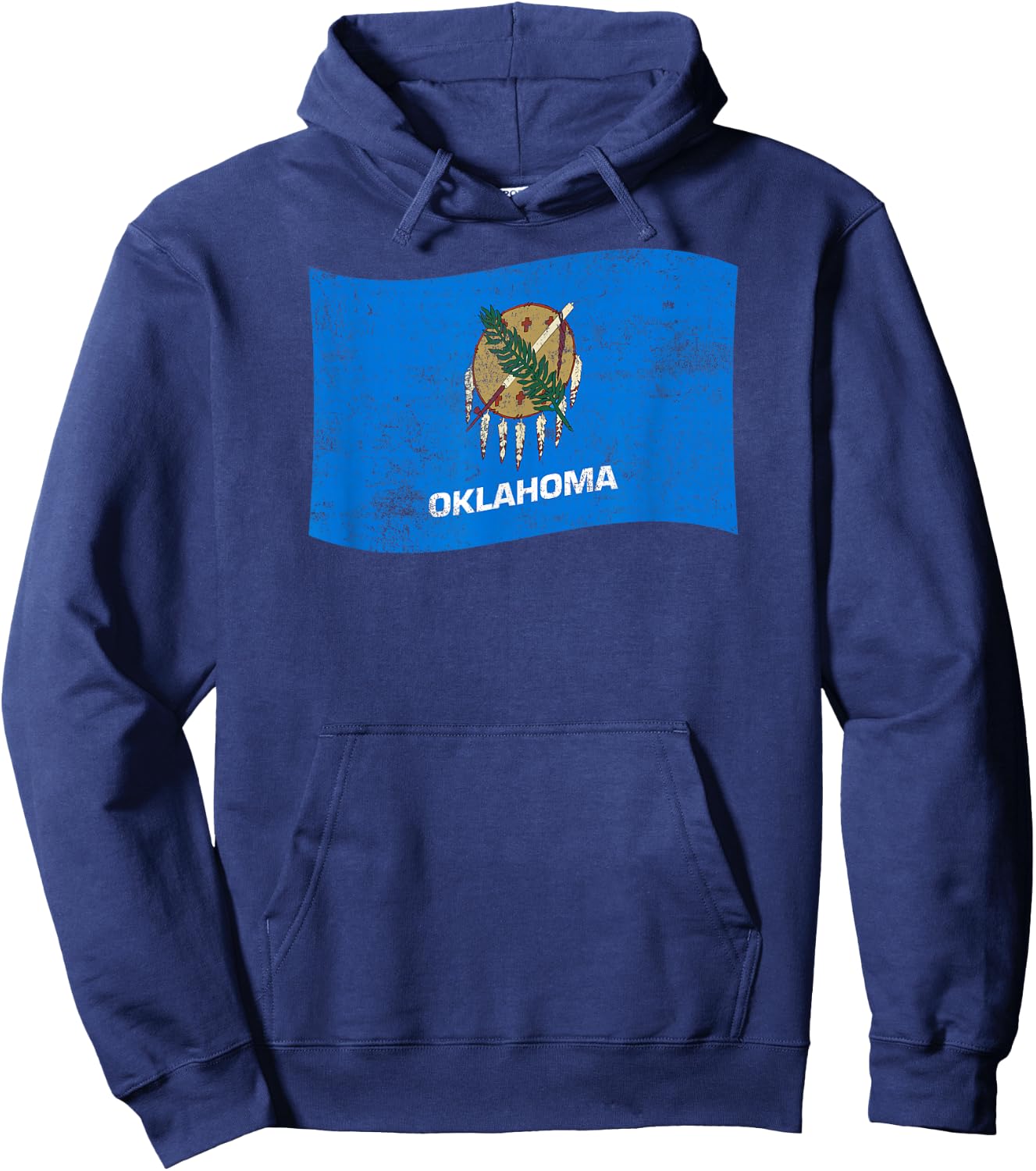 Oklahoma Waving State Flag – OK Oklahoman Hoodie - Hoodie | Navy