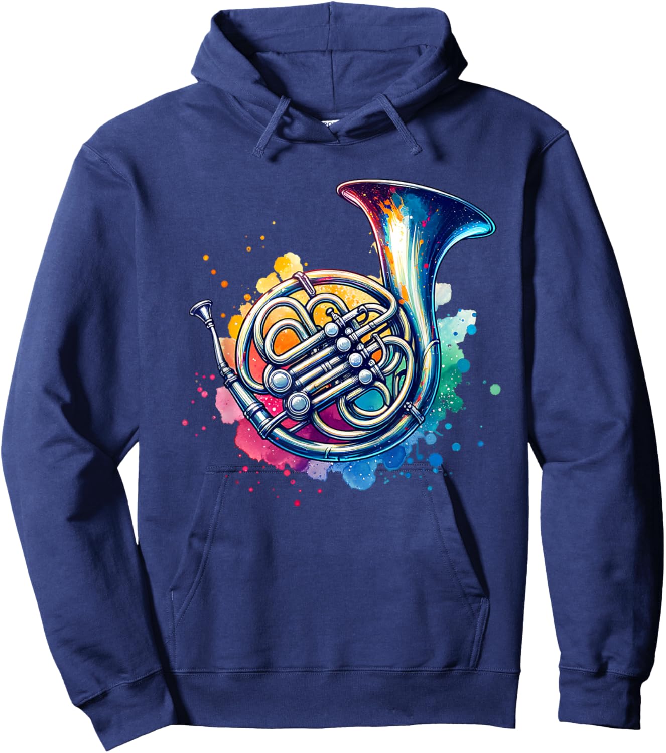 Buntes Waldhorn Hoodie - Hoodie | Navy