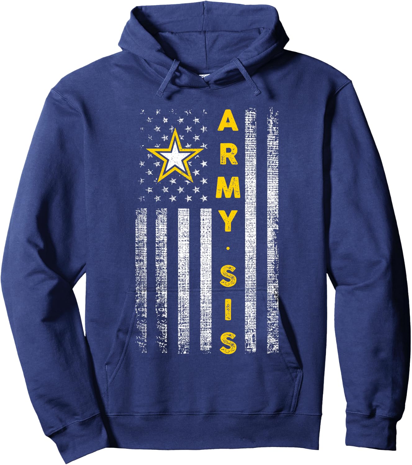 Patriotic Army Sister - United States Flag Hoodie - Hoodie | Navy