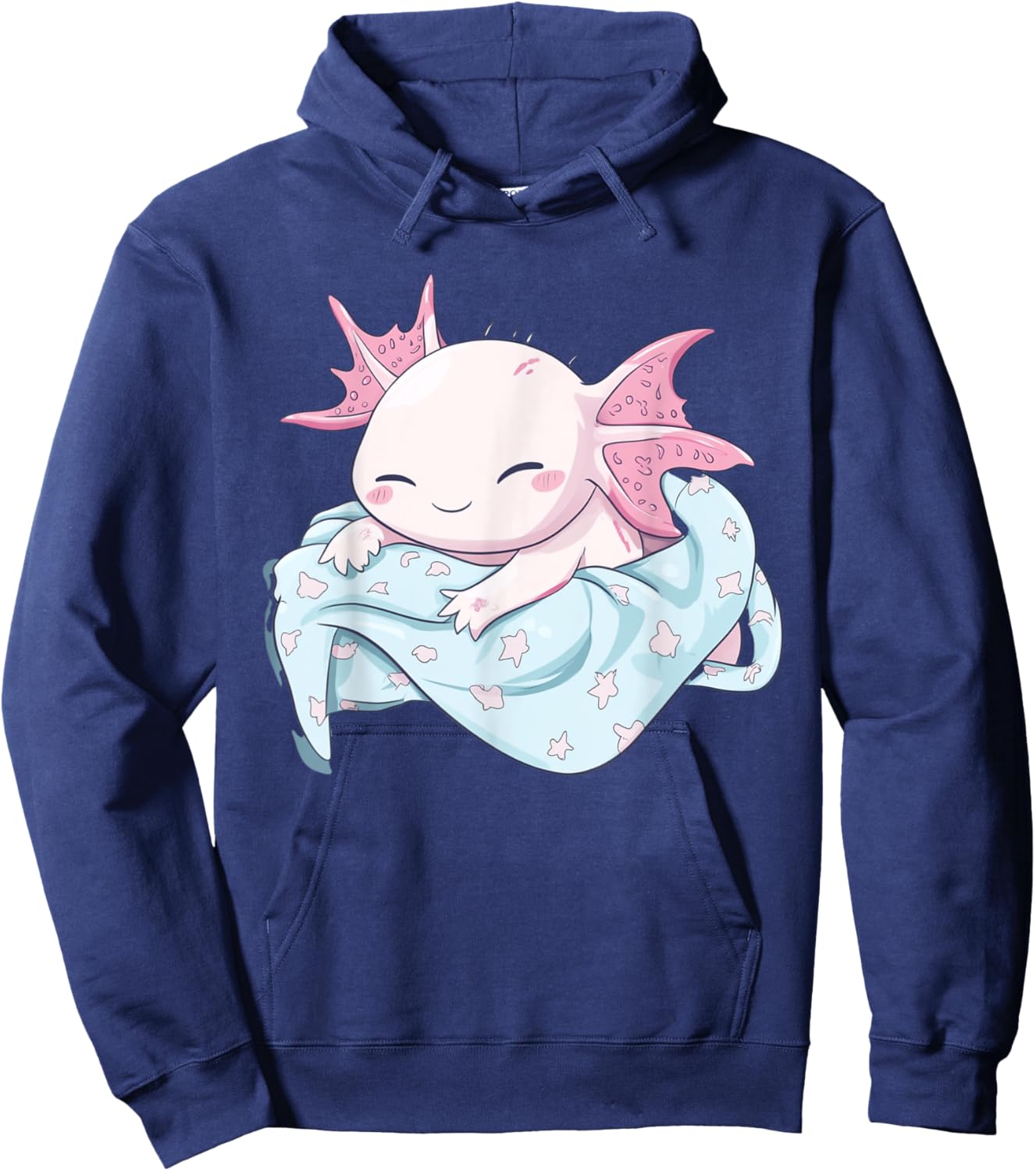 Axolotl Cute Graphic Sleepwear Pyjamas Hoodie - Hoodie | Navy