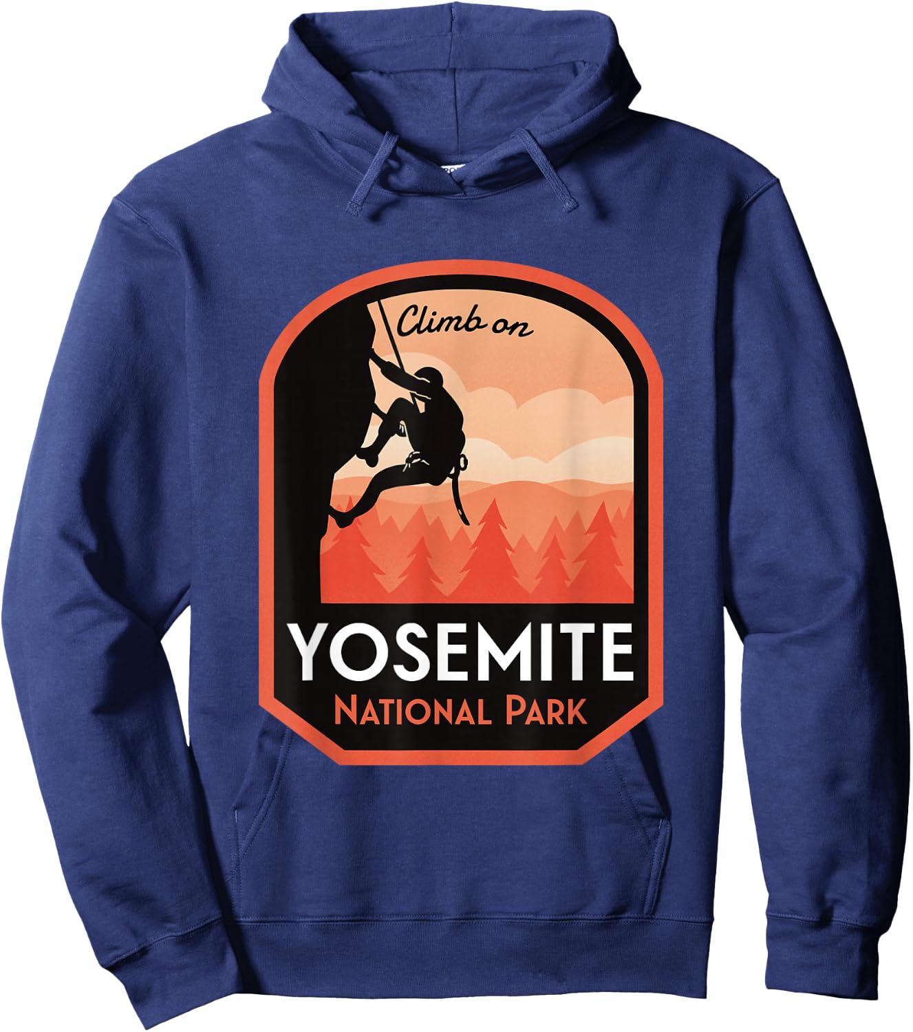 Yosemite National Park Rock Climbing Hoodie - Hoodie | Navy