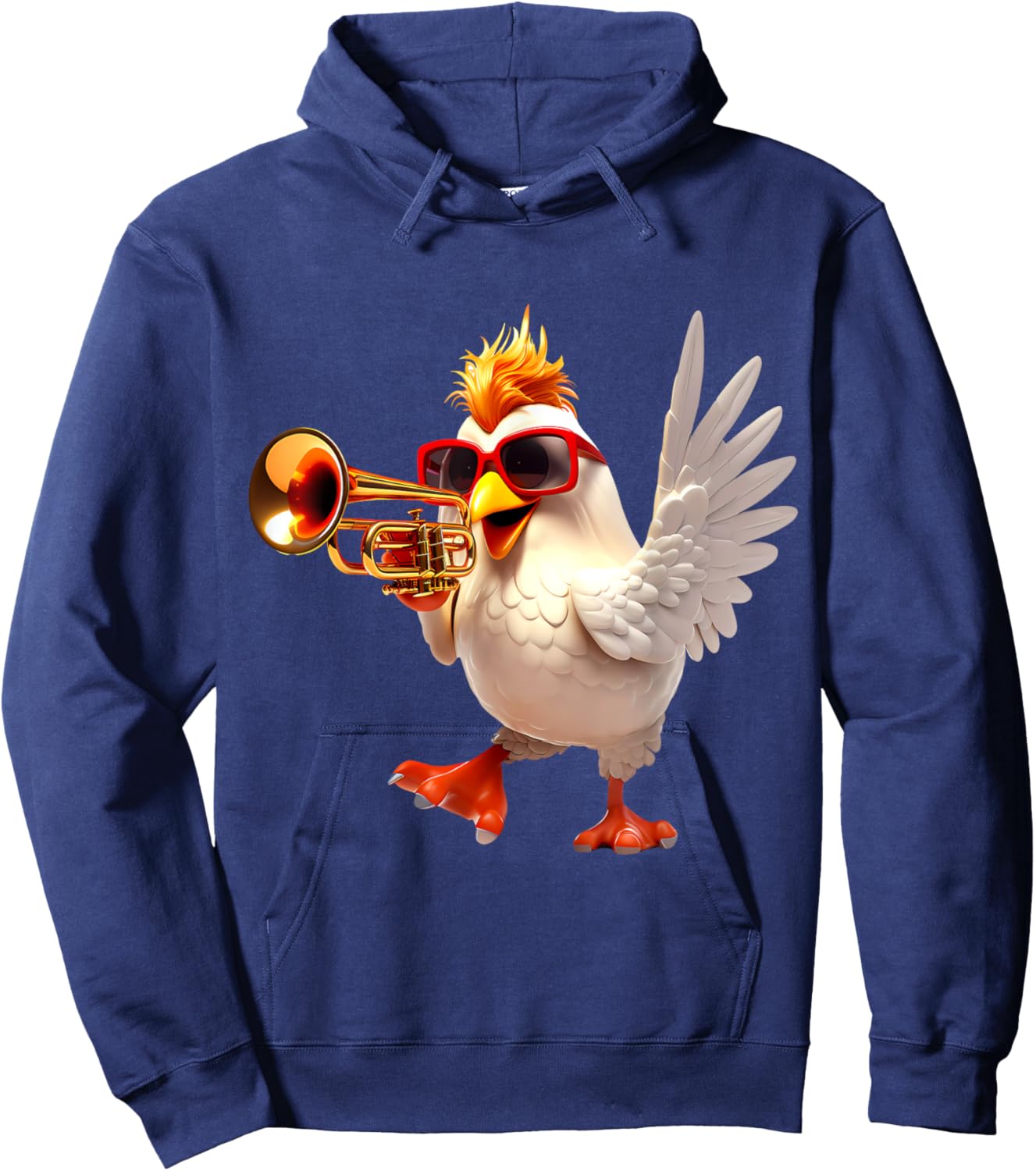 Chicken Trumpet Hoodie - Hoodie | Navy
