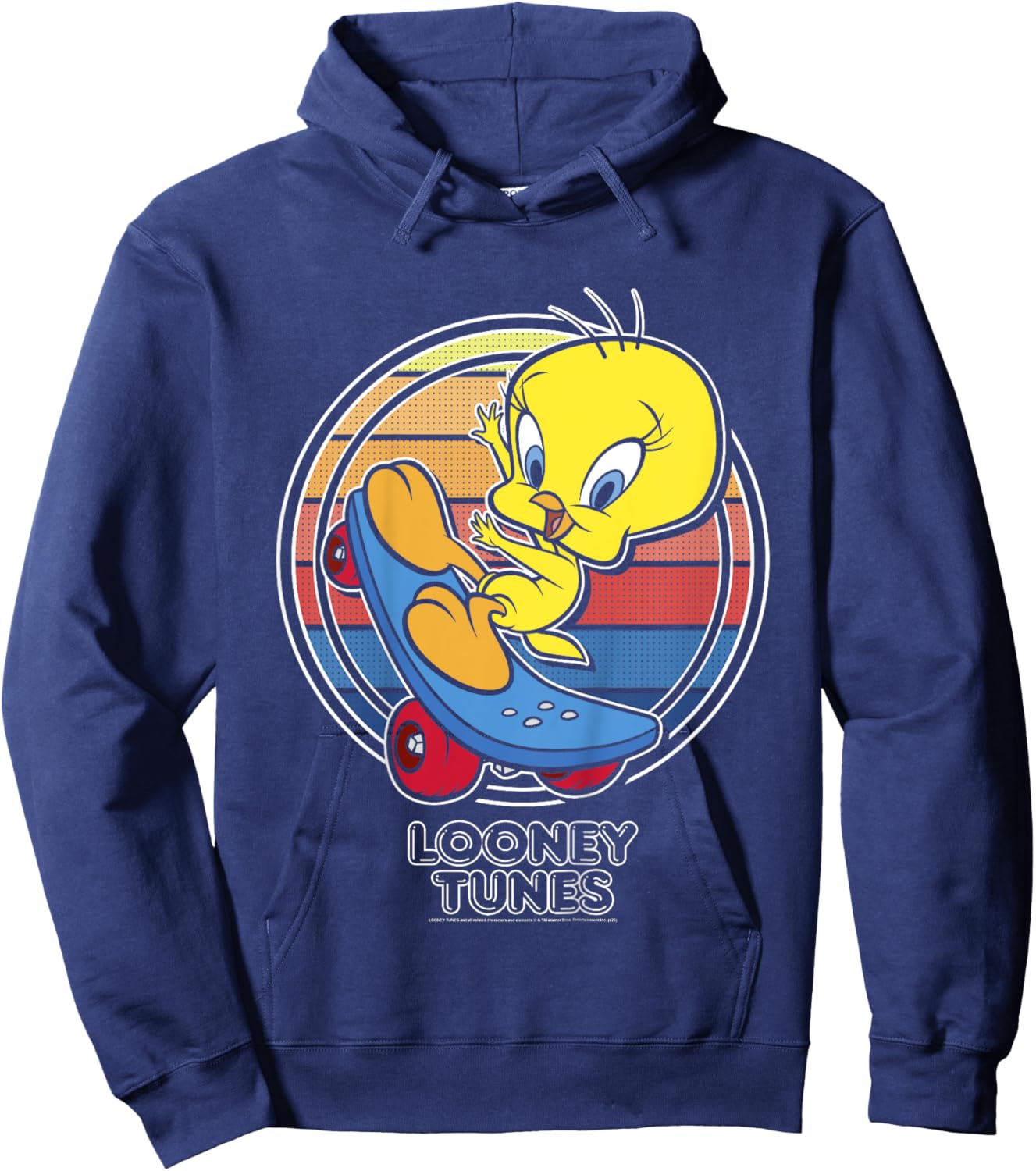 Kids Looney Tunes Tweety Bird Skate Portrait Hoodie - Hoodie | Navy