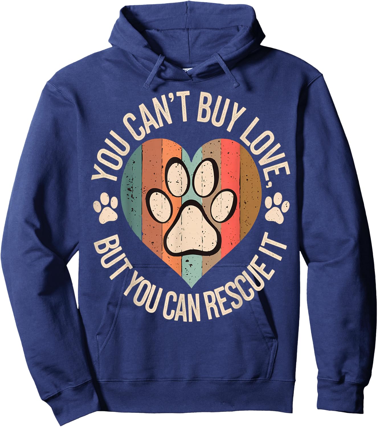 Animal Rescue Retro Hoodie - Hoodie | Navy