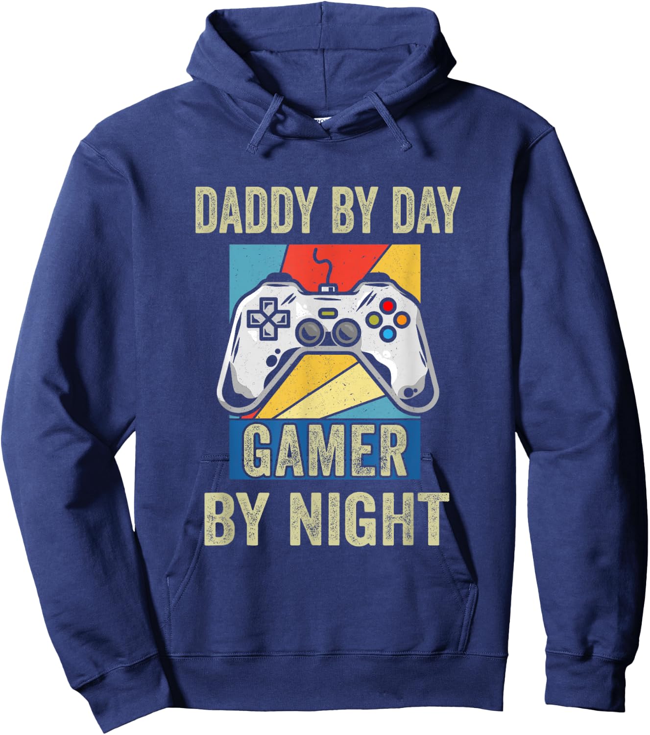 Dad By Day Gamer By Night Funny Gift Hoodie - Hoodie | Navy