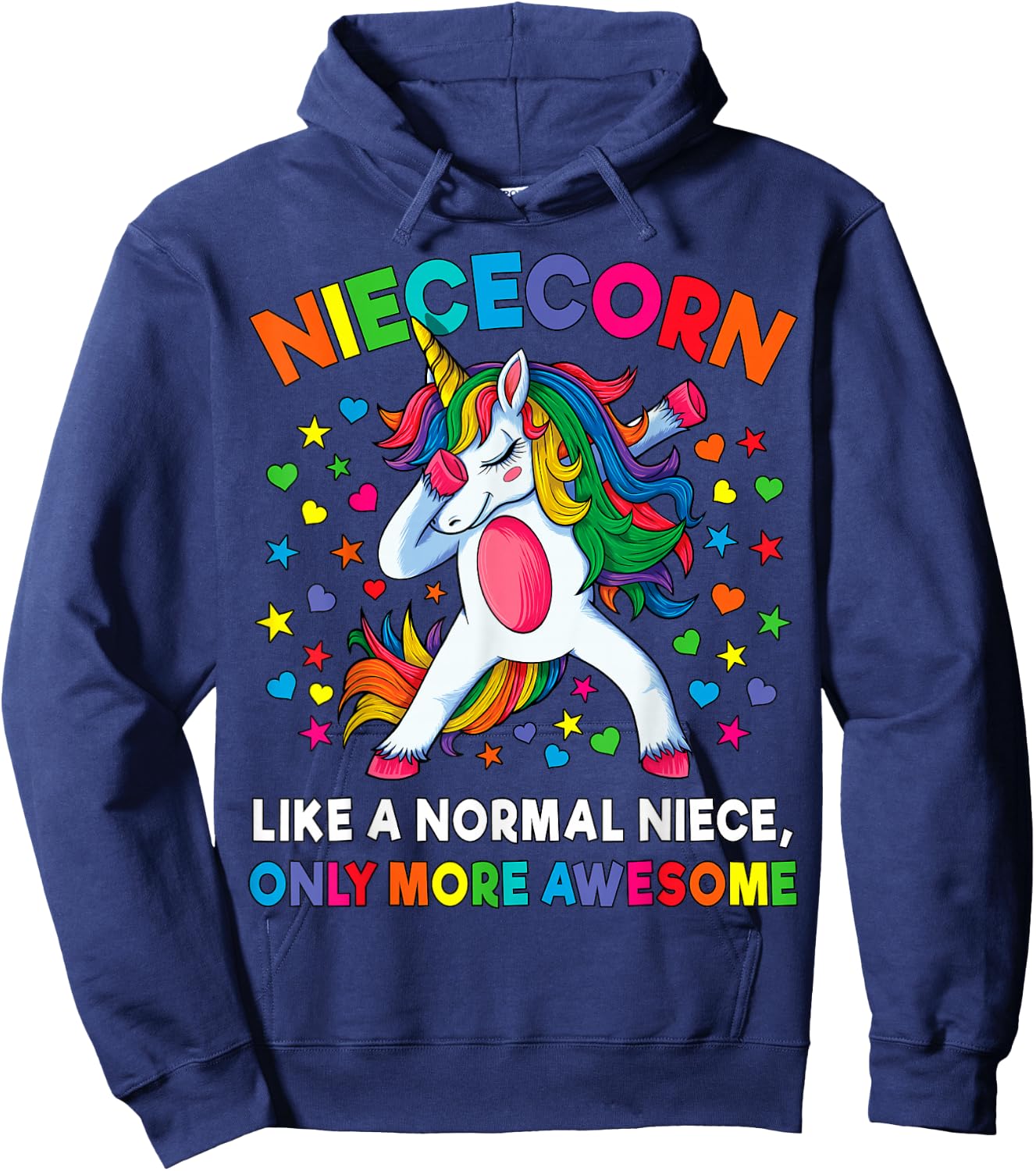 Niececorn Niece Unicorn Women's Gift Hoodie - Hoodie | Navy