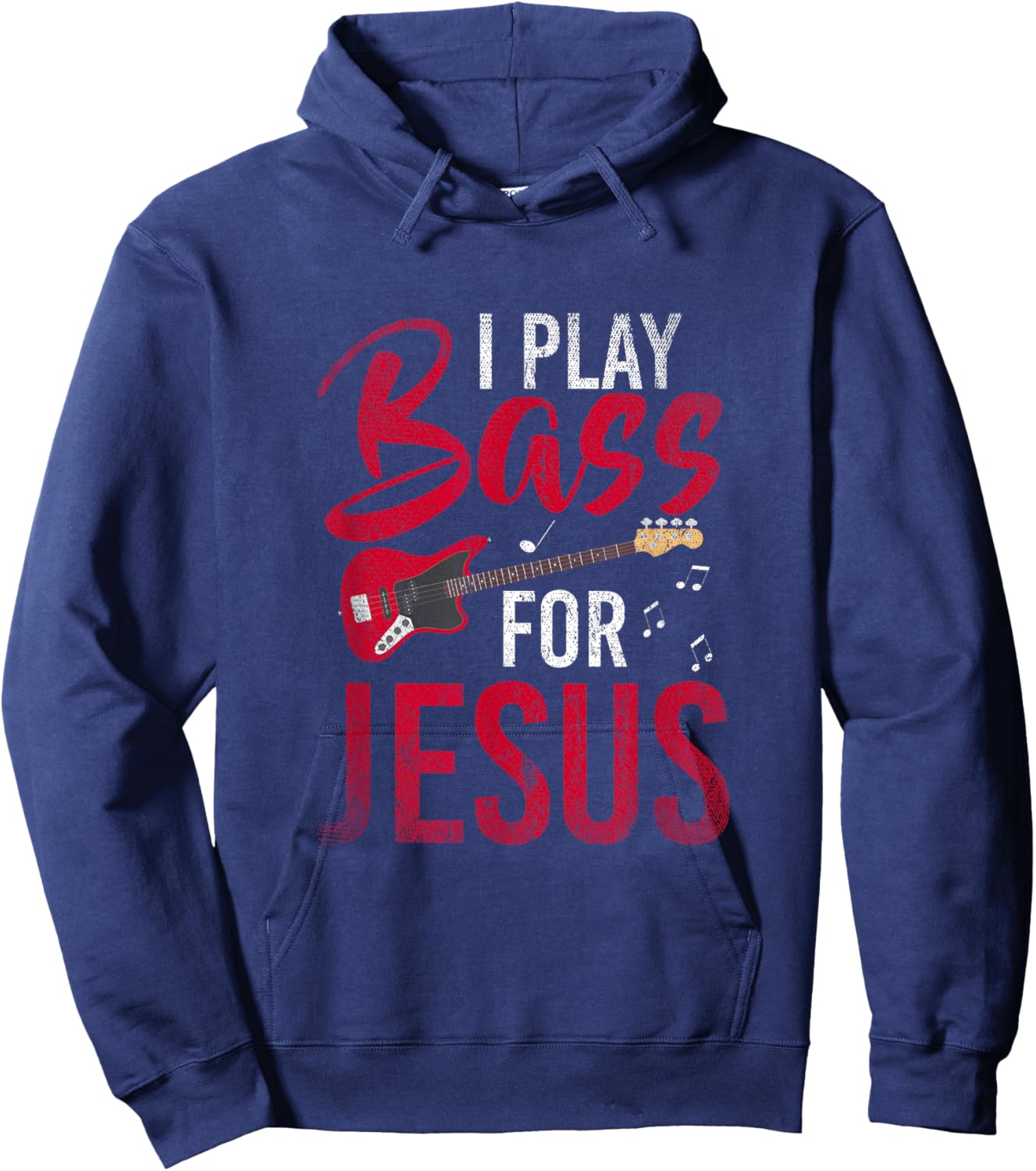 Christian Bassist Bass Player Jesus Bass Guitar Hoodie - Hoodie | Navy