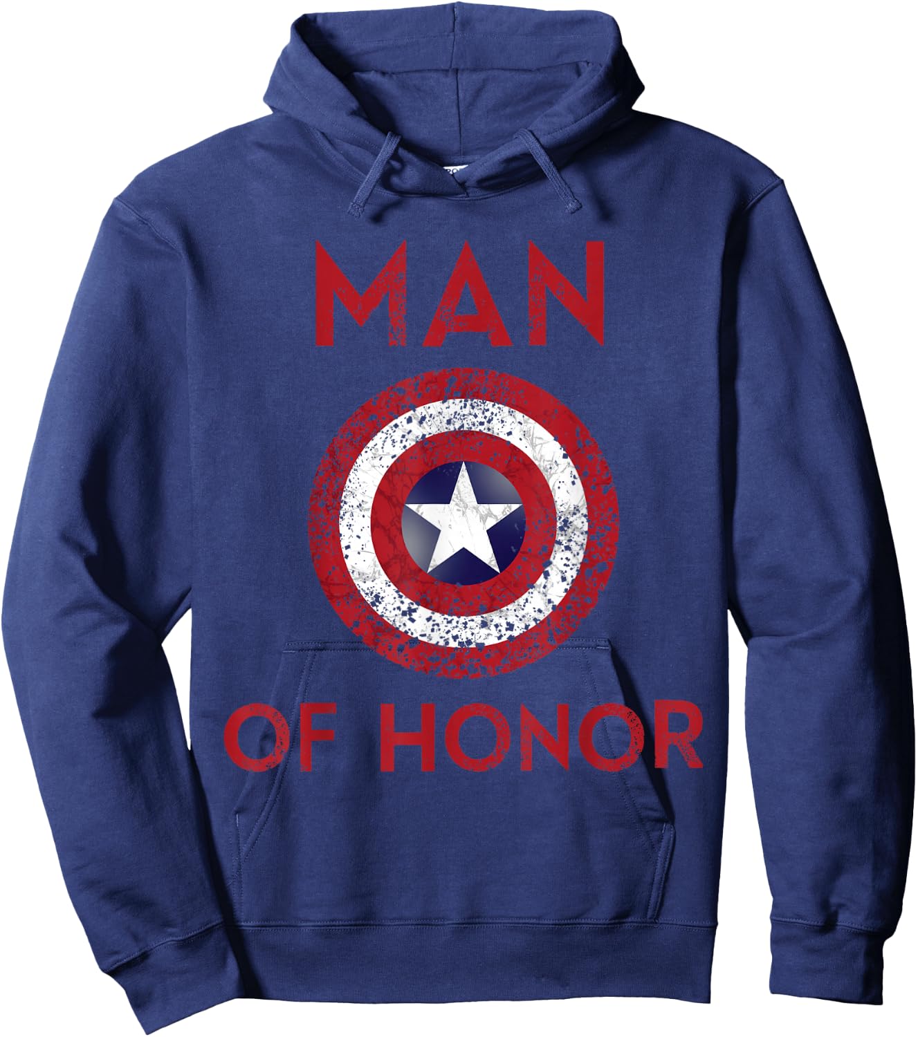 Man of Honor Wedding Groom Couples Marriage Hoodie - Hoodie | Navy