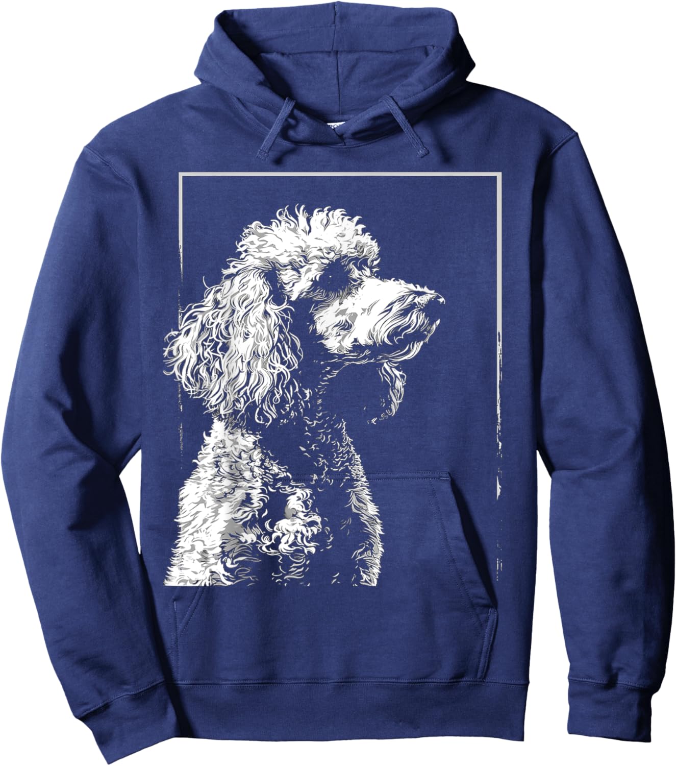 Poodle Motif Pet Art Dog Poodle Women Kids Hoodie - Hoodie | Navy