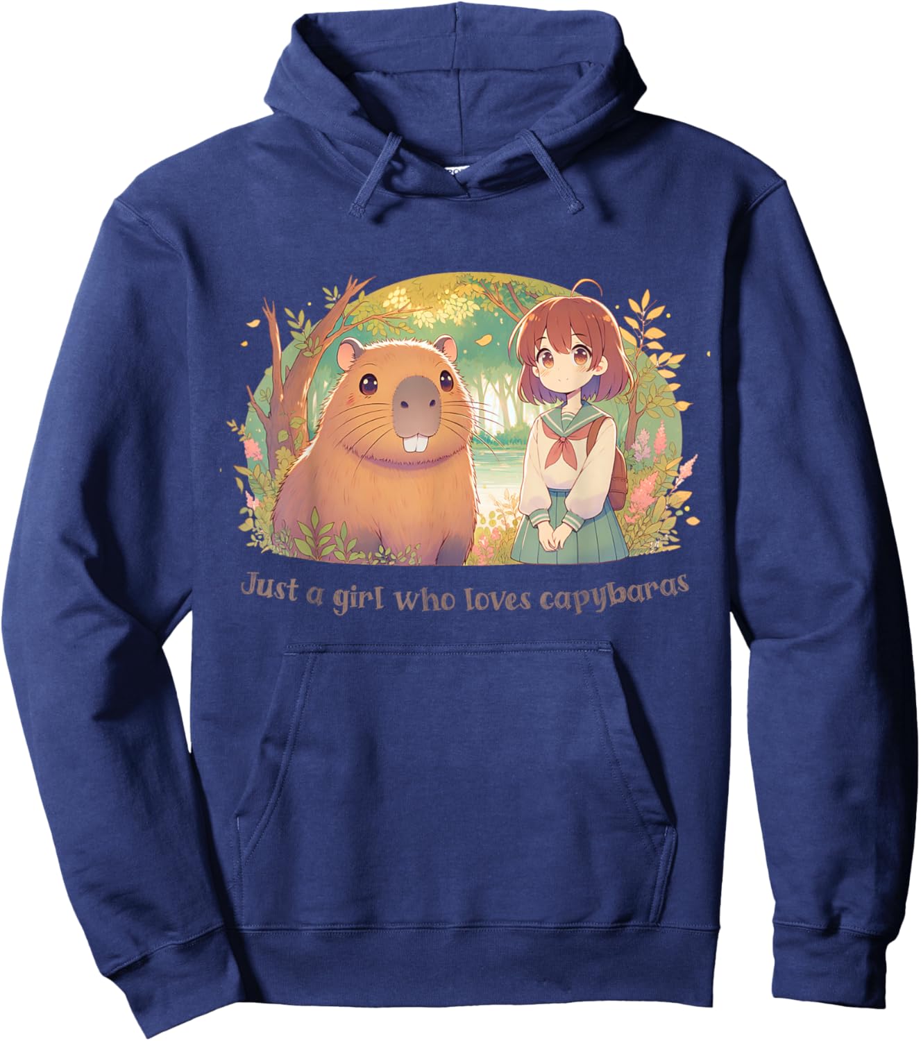 Just A Girl Who Loves Capybaras Hoodie - Hoodie | Navy