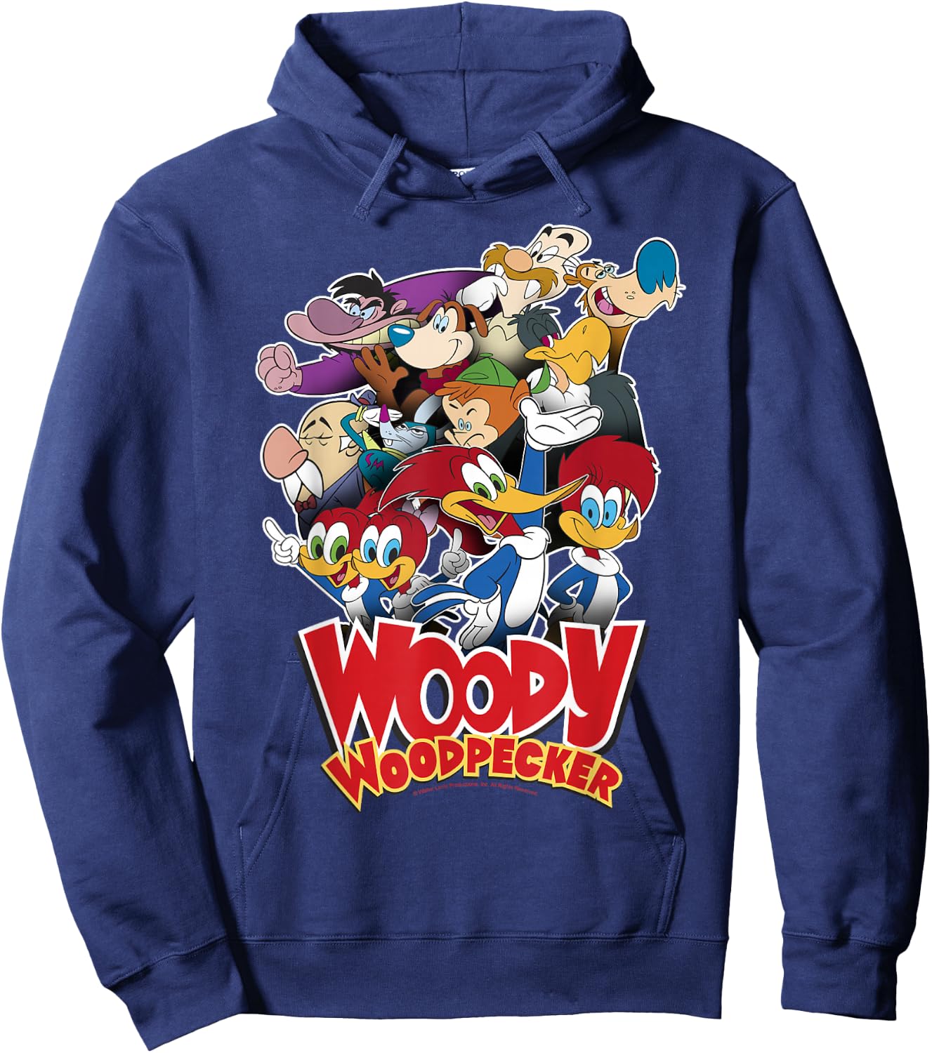 Woody Woodpecker Group Shot Vintage Poster Hoodie - Hoodie | Navy