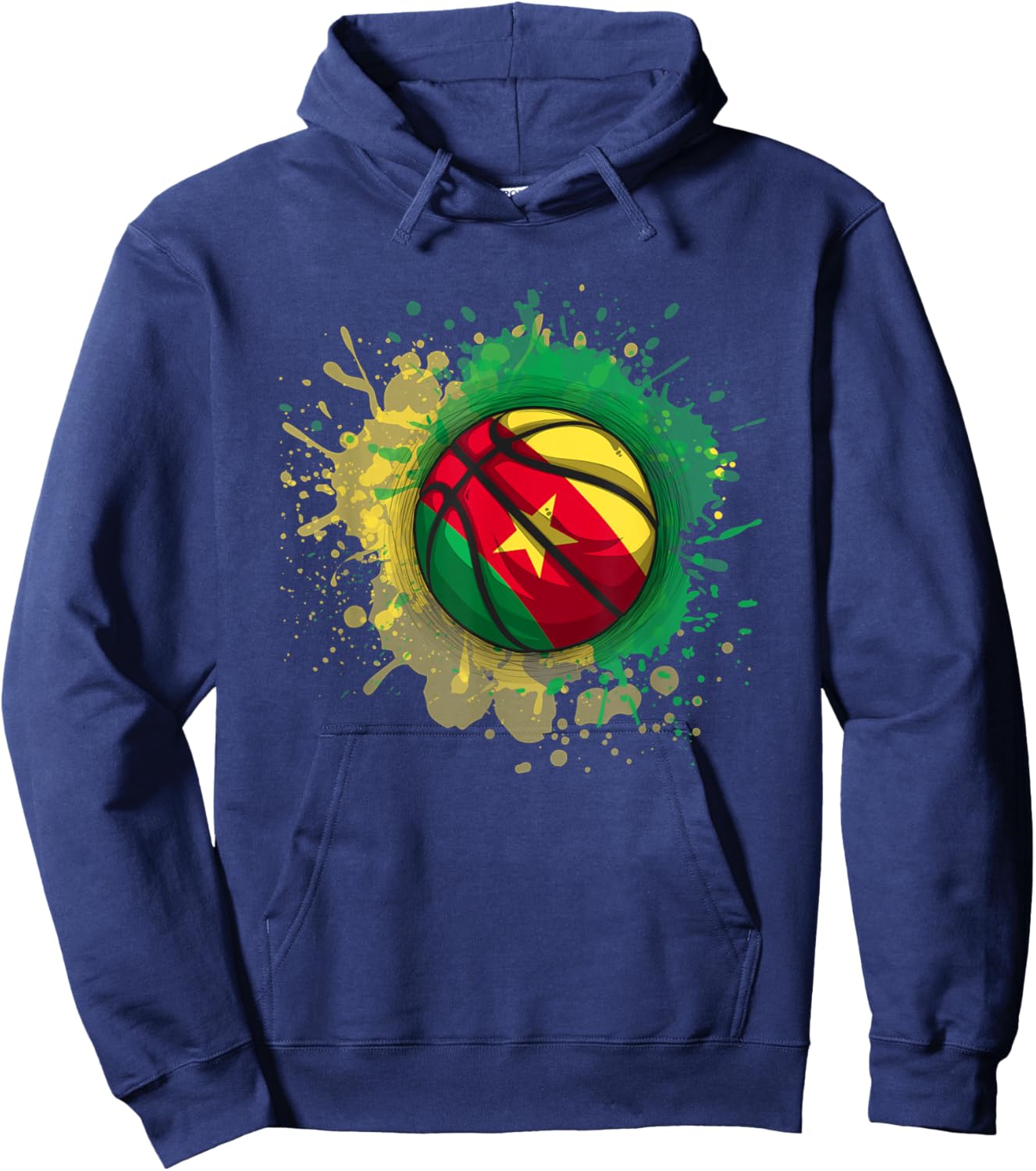 Basketball Flag Cameroon Hoodie - Hoodie | Navy