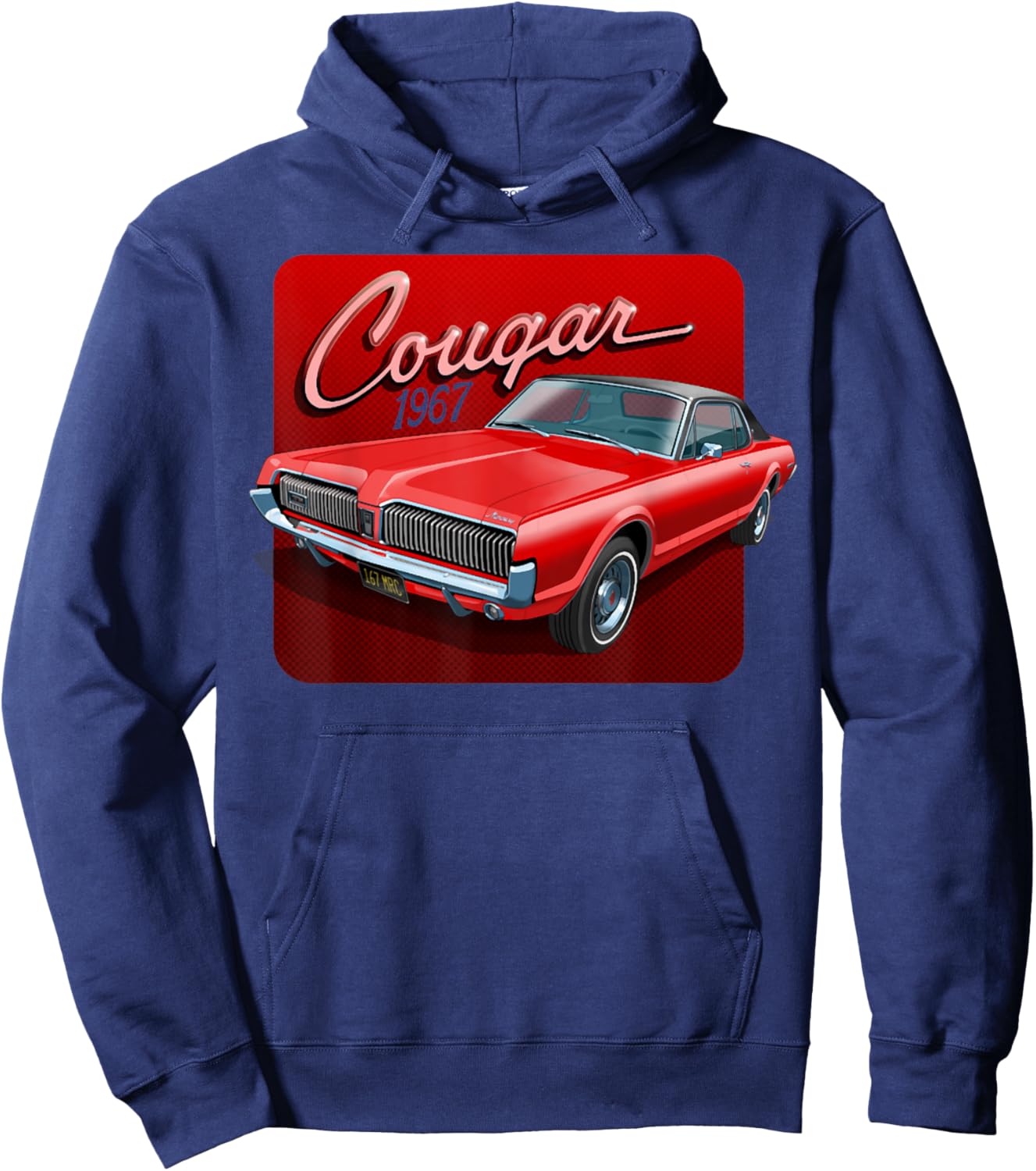 1967 Mercury classic Cougar Vinatge cars Hoodie - Hoodie | Navy