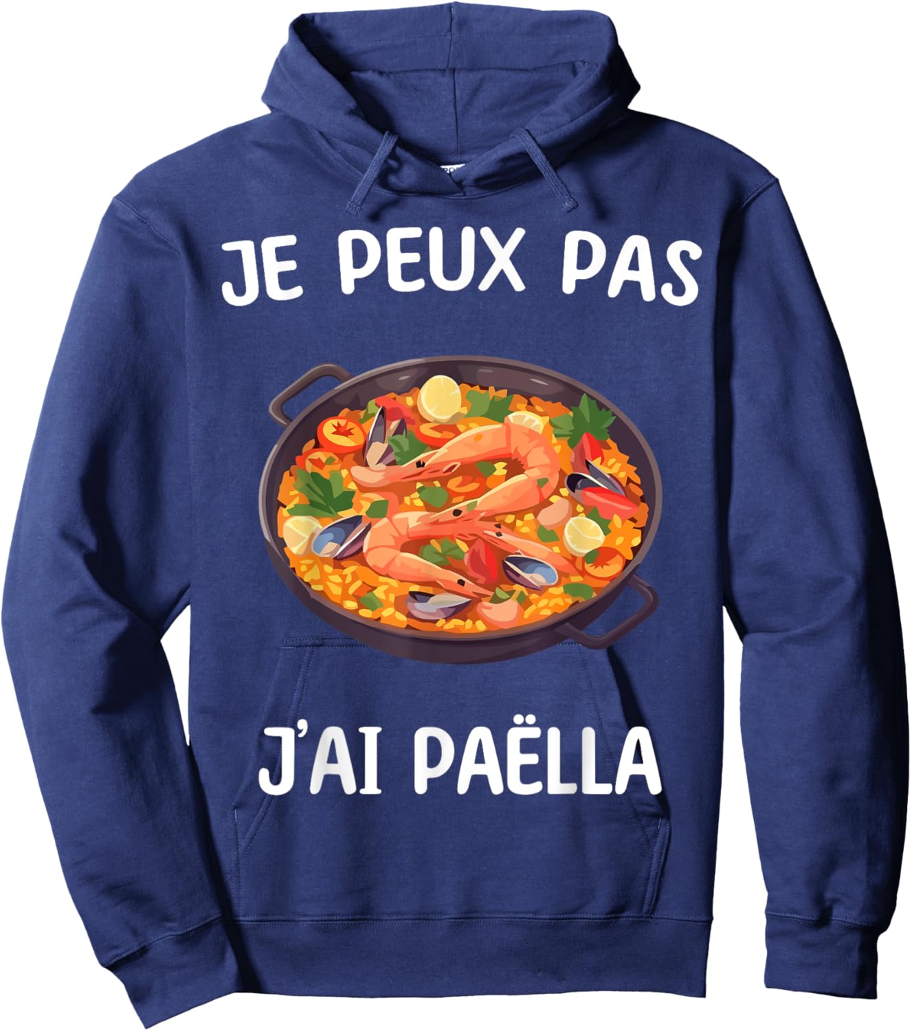 I Can't Have Paella , Black, S Hoodie - Hoodie | Navy