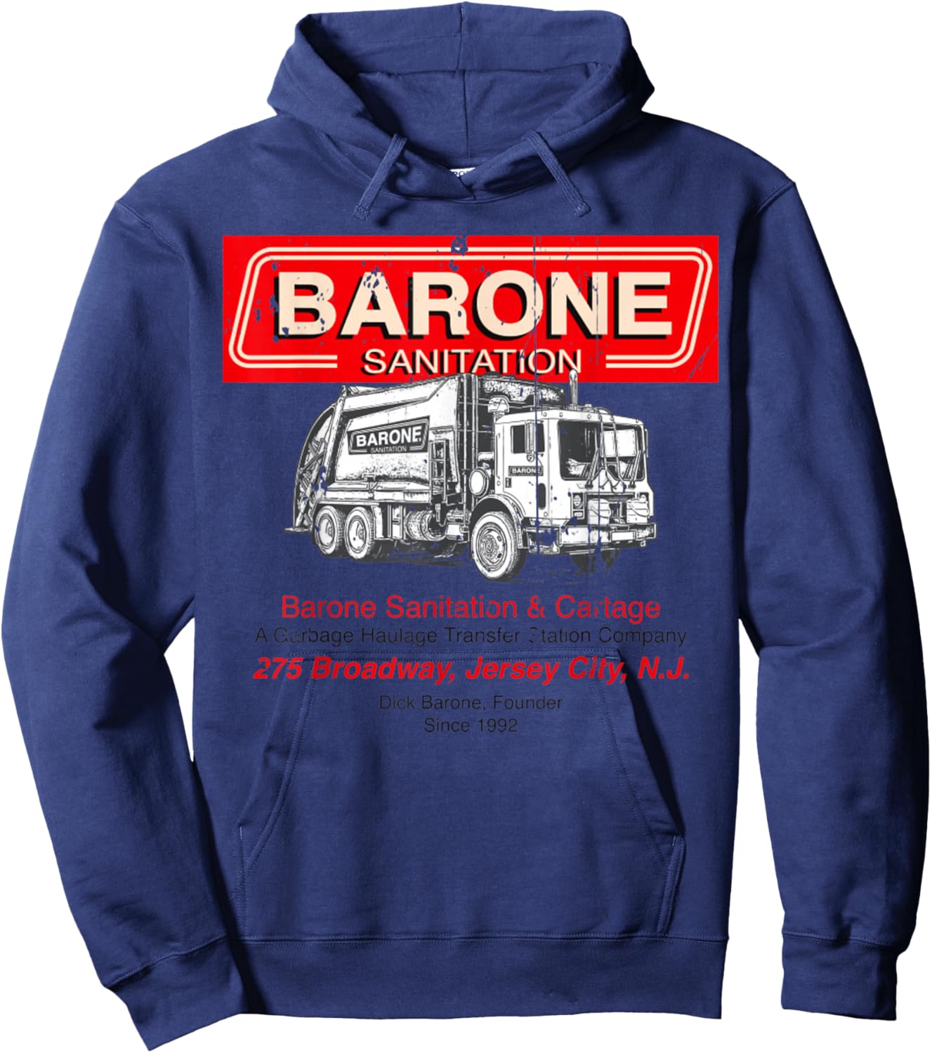 Vintage Barone Sanitation Hoodie - Hoodie | Navy