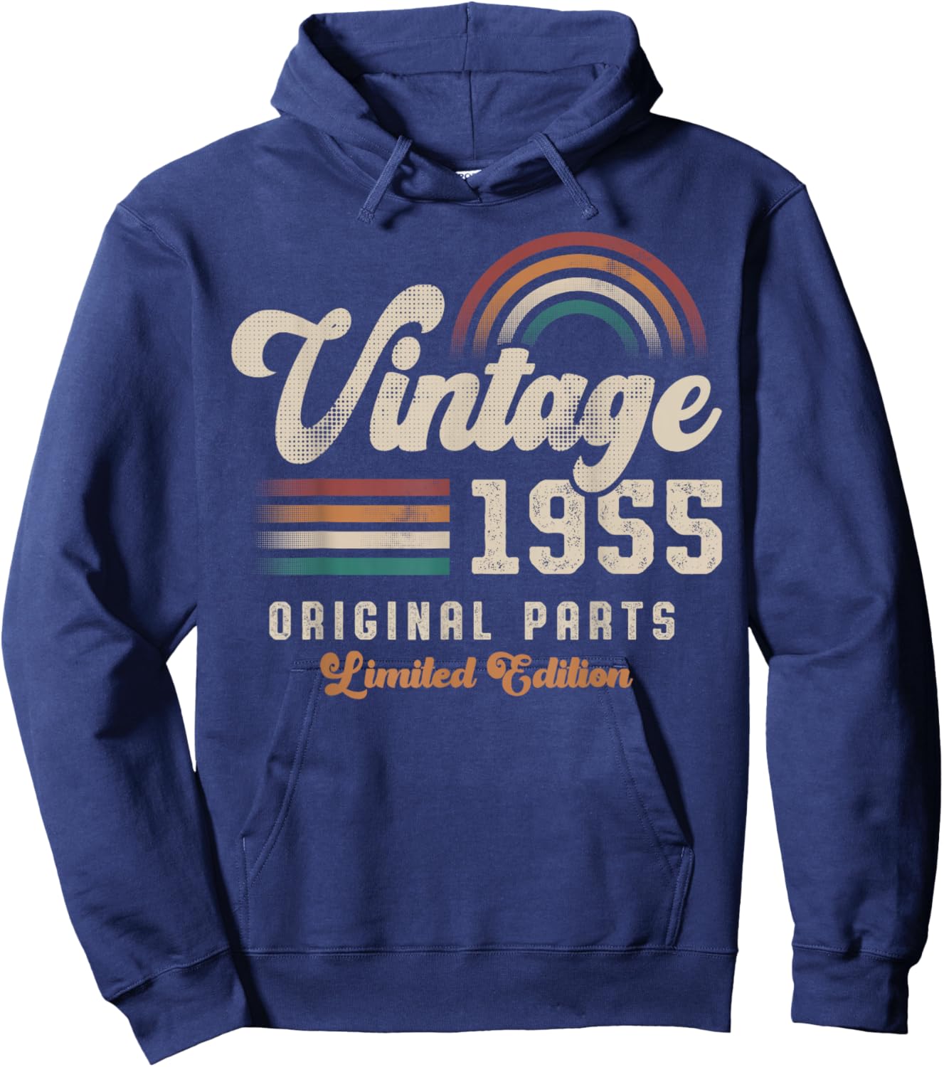 Vintage 1955 Birthday Birth Year 70 Retro Hoodie - Hoodie | Navy