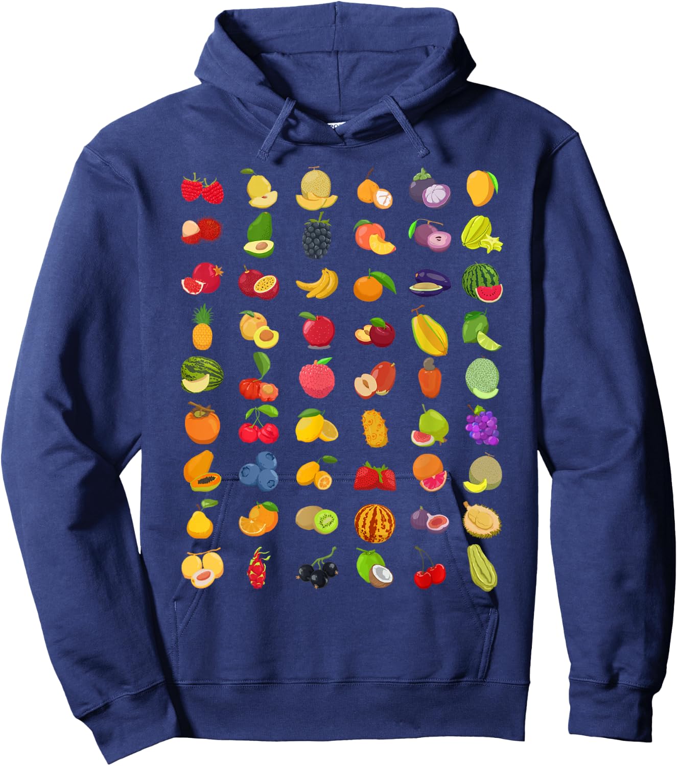 Many Different Fruits Hoodie - Hoodie | Navy