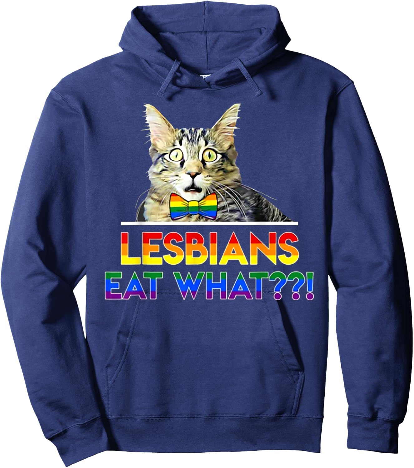 Lesbians Eat What Cat Women Hoodie - Hoodie | Navy