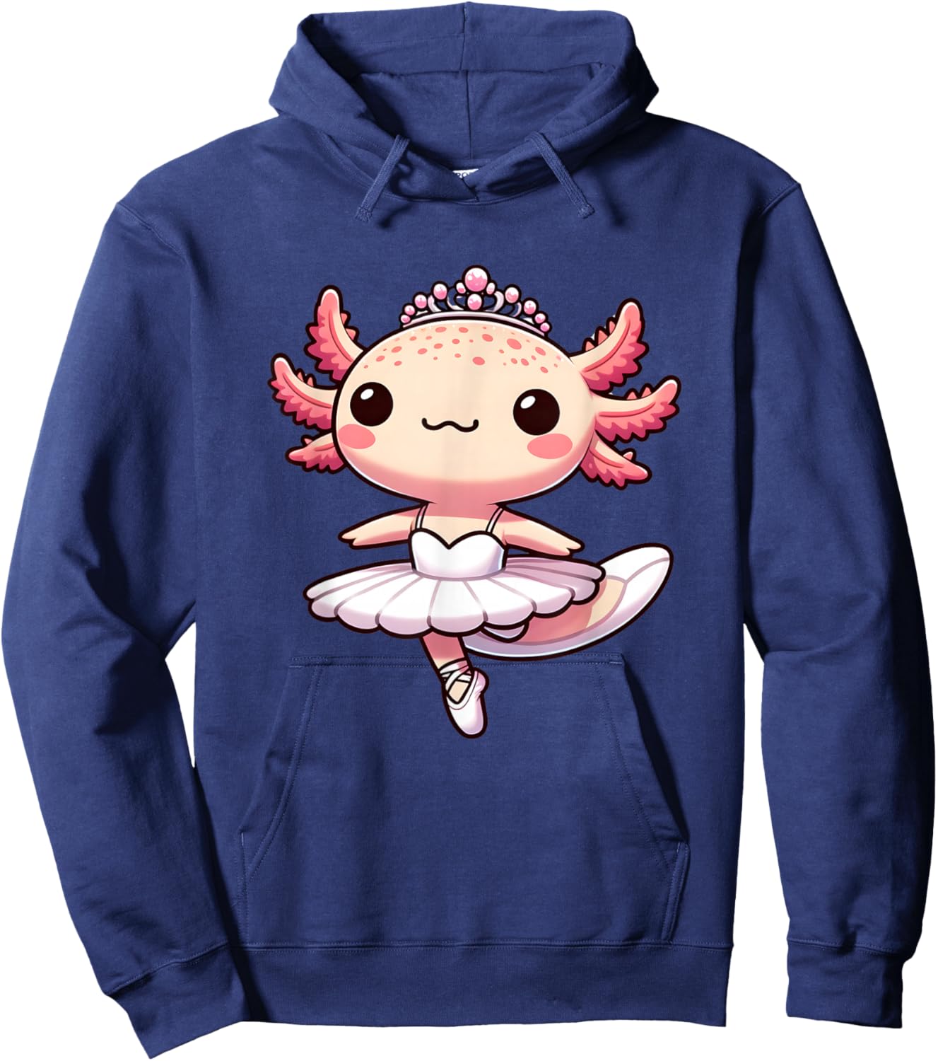 Cute Ballerina Funny Ballet Cute Axolotl Hoodie - Hoodie | Navy