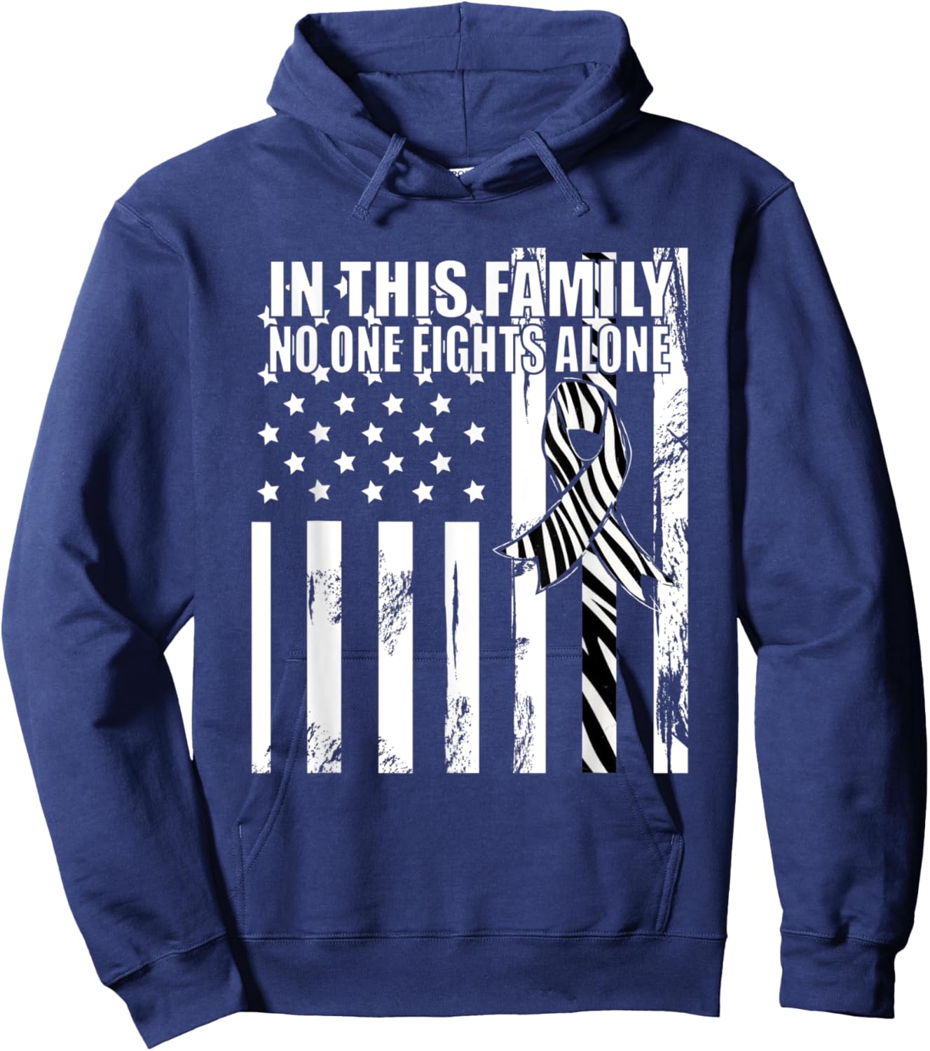 Ehlers Danlos Syndrome Hypermobility Ribbon. Hoodie - Hoodie | Navy