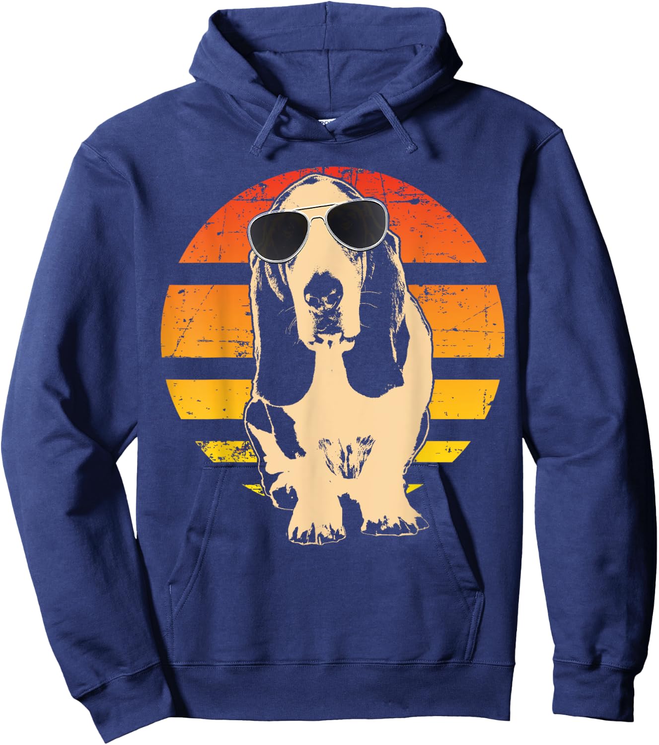 99 Gifts Basset Hound Dog -Adults Black Small Hoodie - Hoodie | Navy