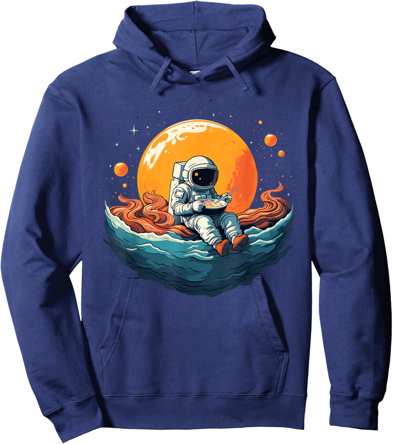 Astronaut Ramen Anime Space Kids Graphic Hoodie - Hoodie | Navy
