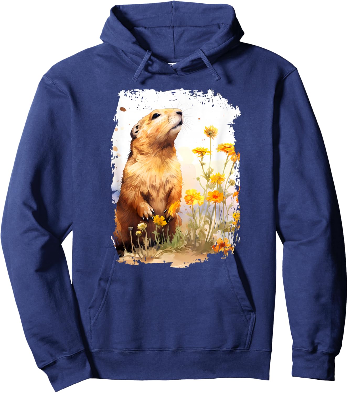 Prairie dog Flower Butterfly Hoodie - Hoodie | Navy