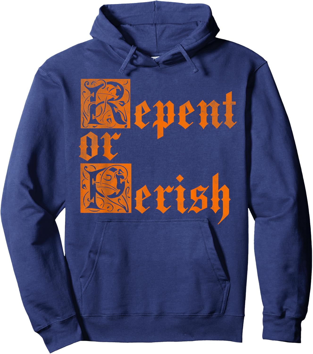 Repent or perish vintage Hoodie - Hoodie | Navy