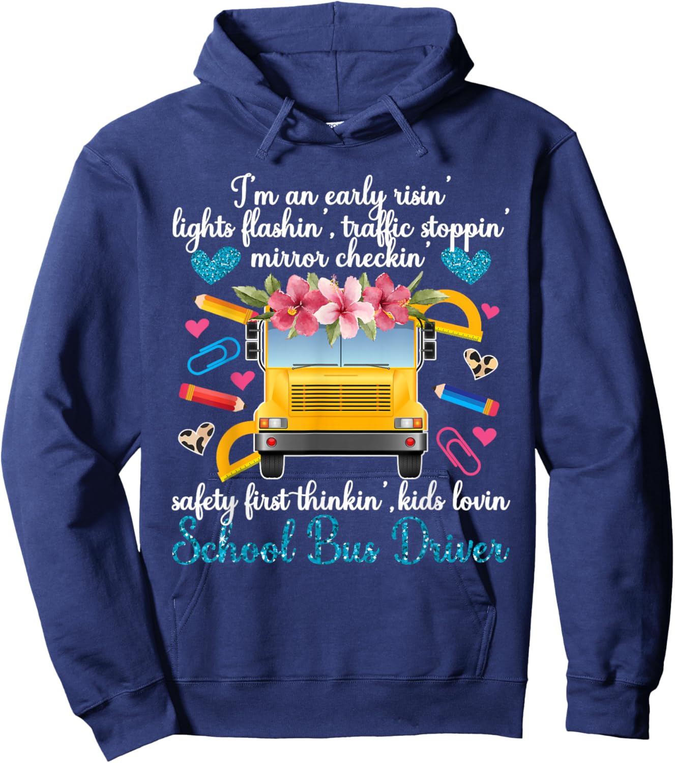 School Bus Driver Appreciation Bus Driver Hoodie - Hoodie | Navy