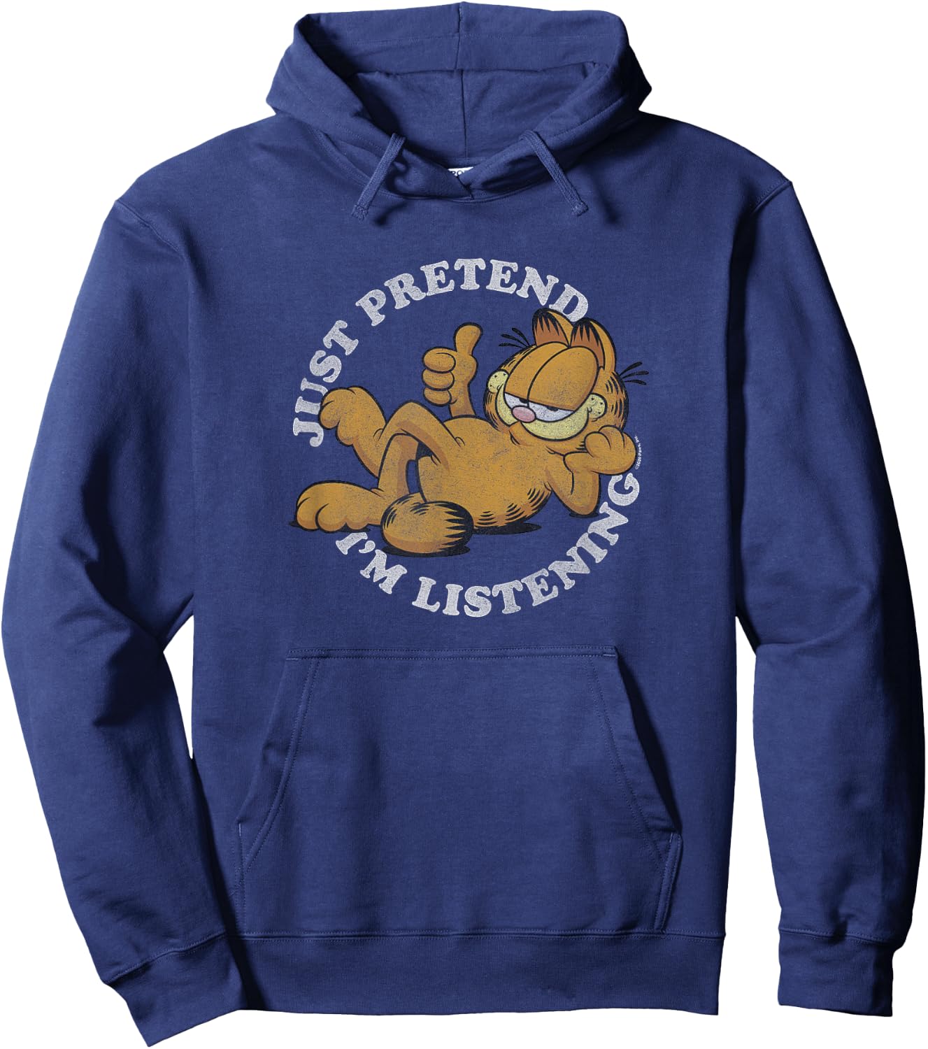 Garfield Just Pretend I'm Listening Hoodie - Hoodie | Navy