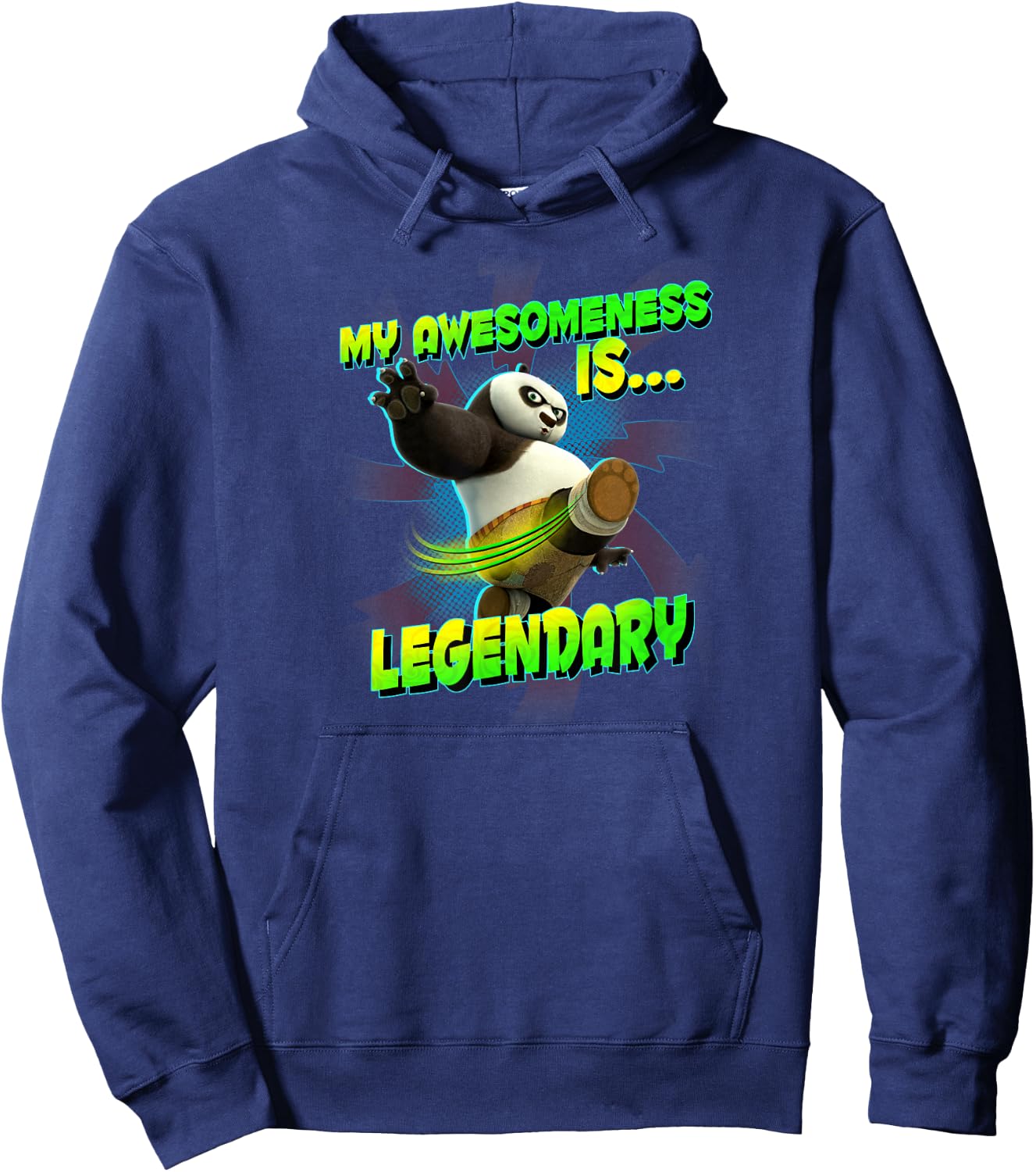 Kung Fu Panda My Awesomeness is Legendary Po Hoodie - Hoodie | Navy